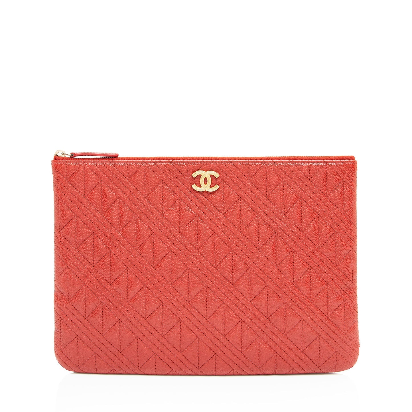 Chanel Quilted Caviar O- SHF-AsHaeD Leather Handbag