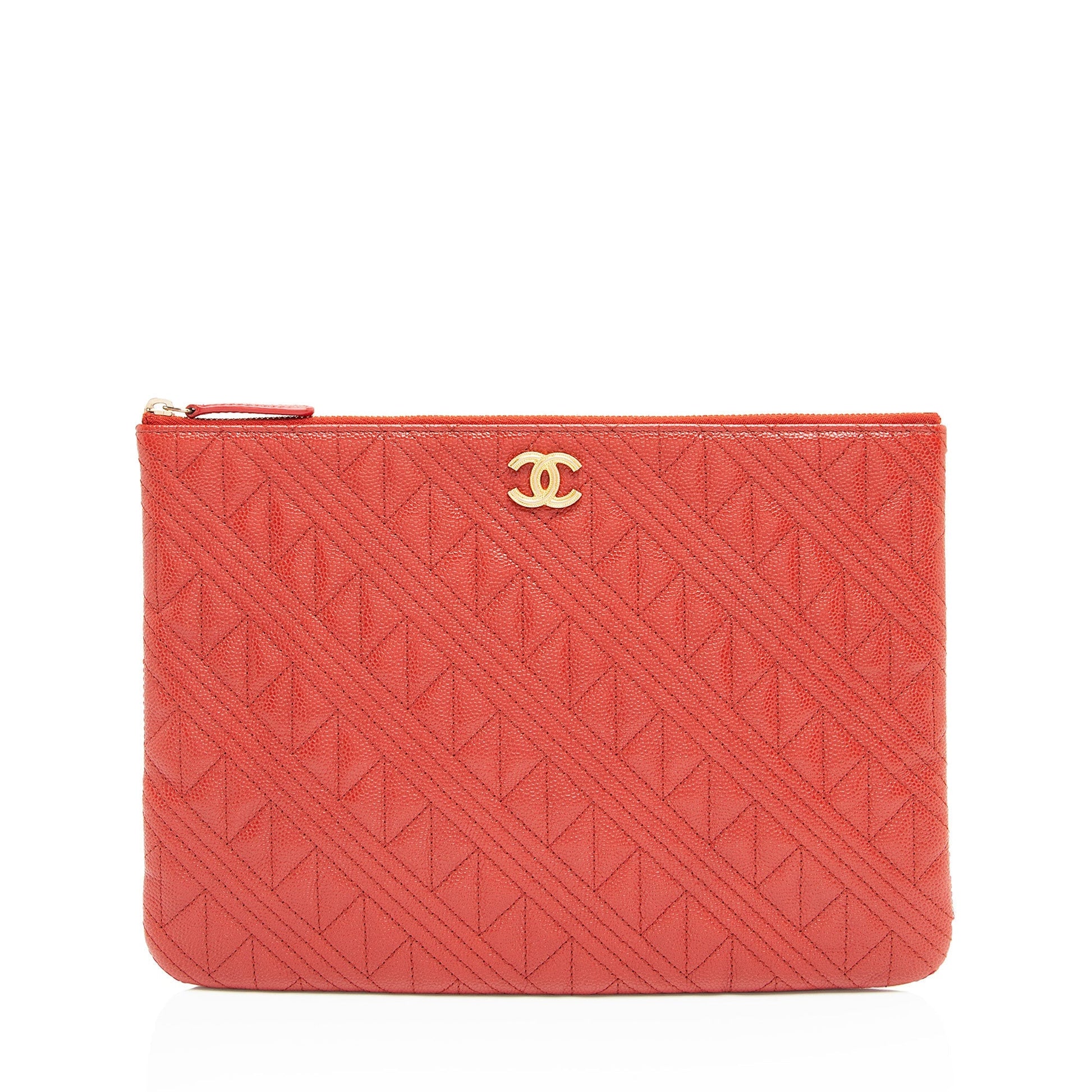 Chanel Quilted Caviar O- SHF-AsHaeD Leather Handbag