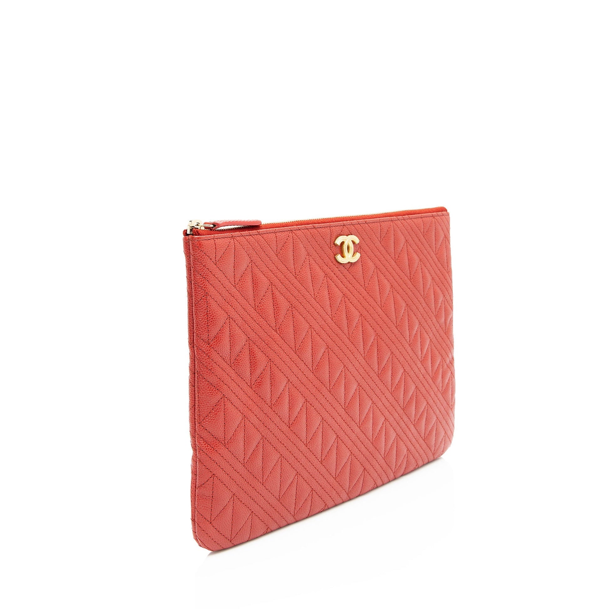 Chanel Quilted Caviar O- SHF-AsHaeD Leather Handbag