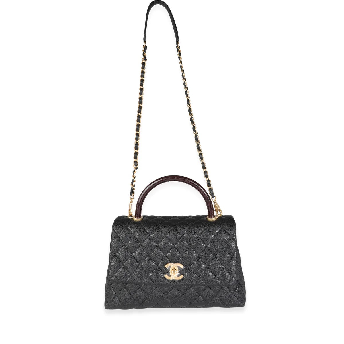 Chanel CAVIAR QUILTED COCO TOP HANDLE FLAP Shoulder Bag