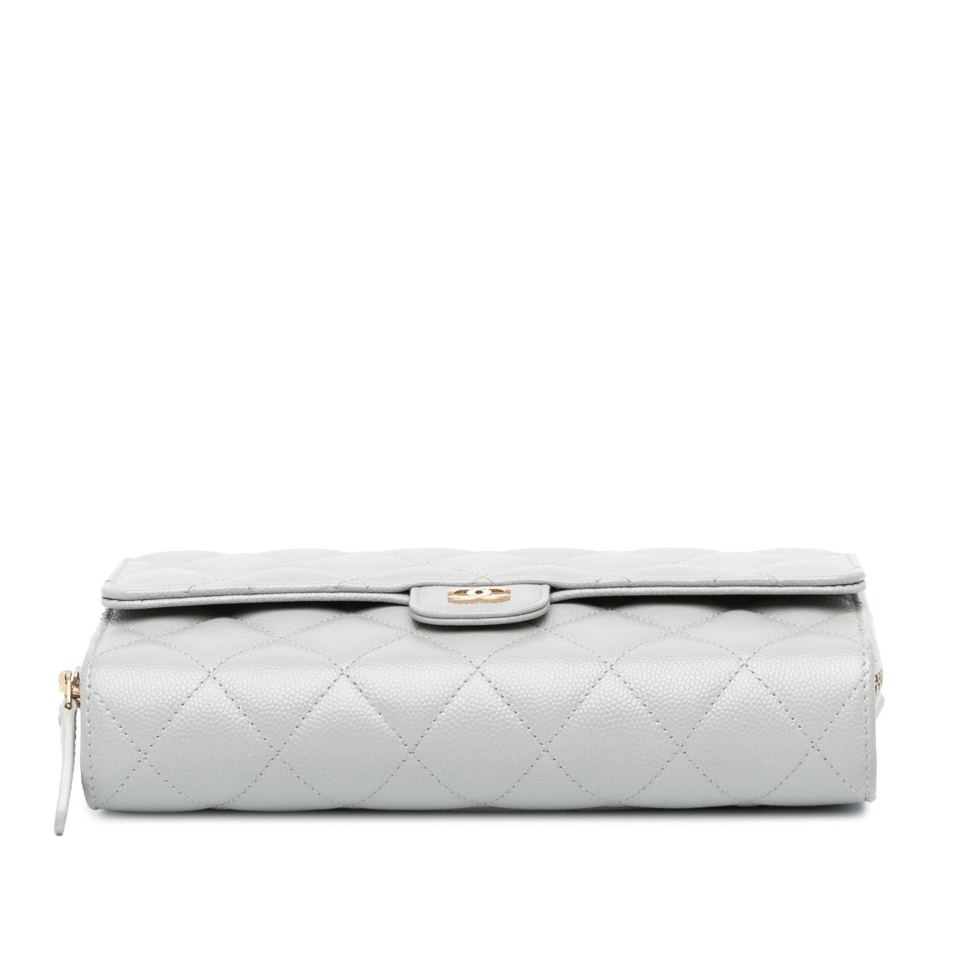 Chanel Quilted Caviar Phone Holder Wallet on Chain (SHG-7EdNxL)