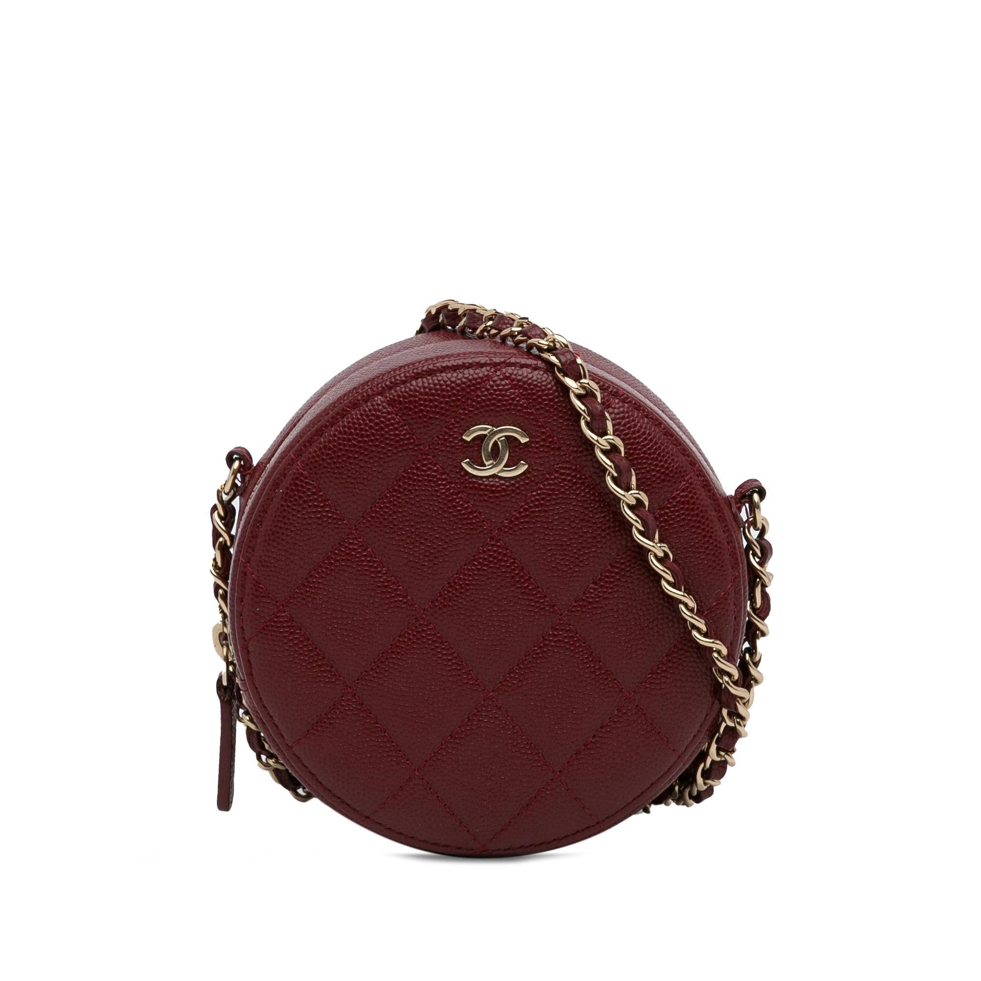 Chanel Quilted Caviar Round SHG-oNHYrK Clutch Bag