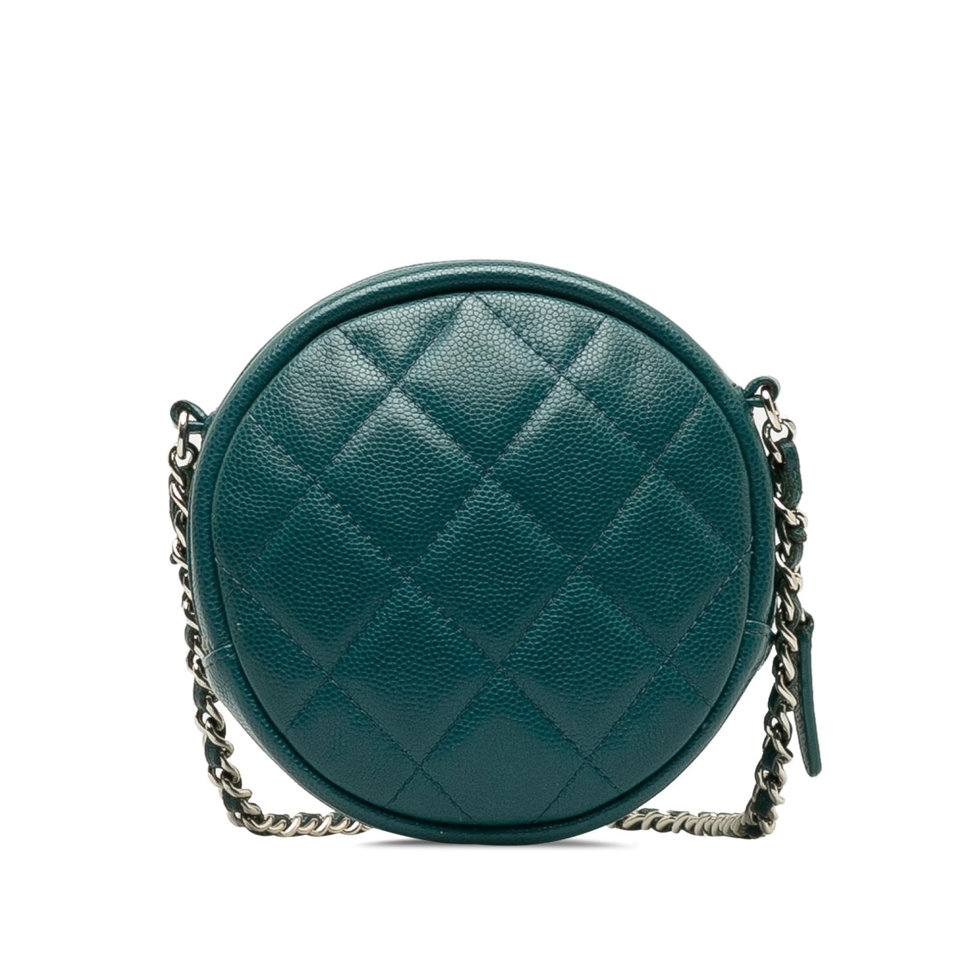 Chanel Quilted Caviar Round SHG-mbgcsF Clutch Bag