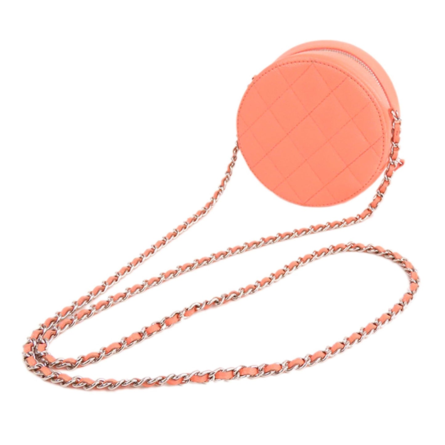 Chanel Quilted Caviar Round SHG-gLWhRd Clutch Bag