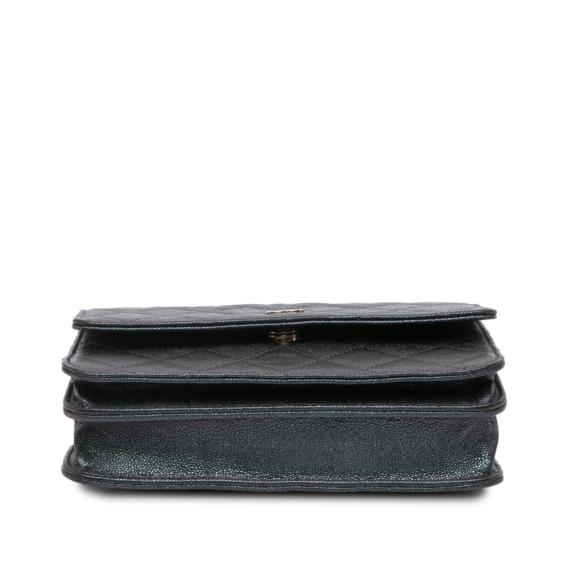 Chanel Quilted Caviar Square on Wallet Case Shg Fbtifl
