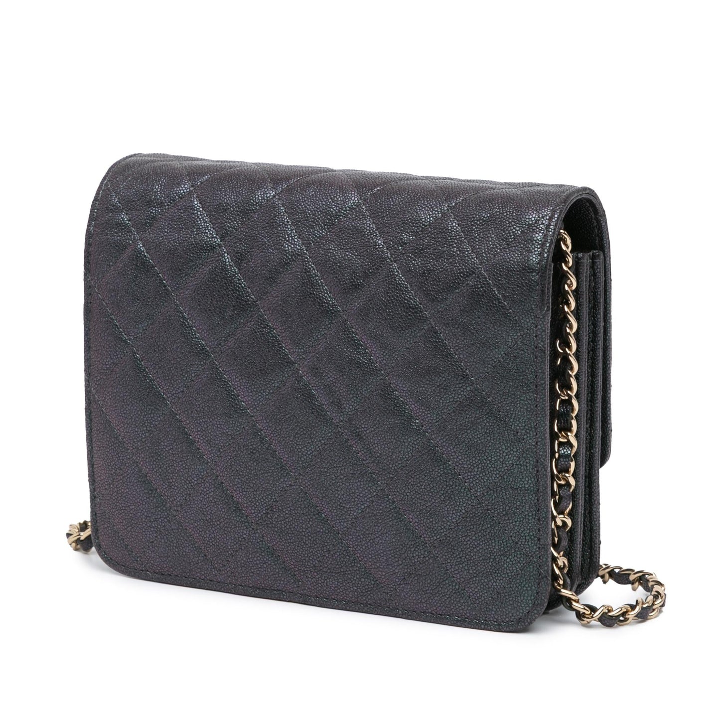 Chanel Quilted Caviar Square on Wallet Case Shg Fbtifl