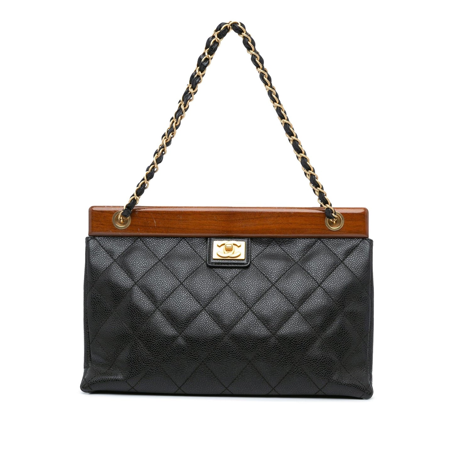 Chanel Quilted Caviar Wood SHG-mtEzPW Shoulder Bag