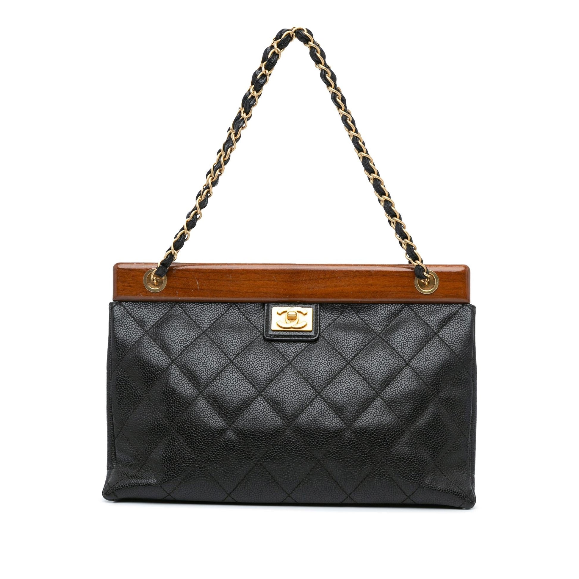 Chanel Quilted Caviar Wood SHG-mtEzPW Shoulder Bag