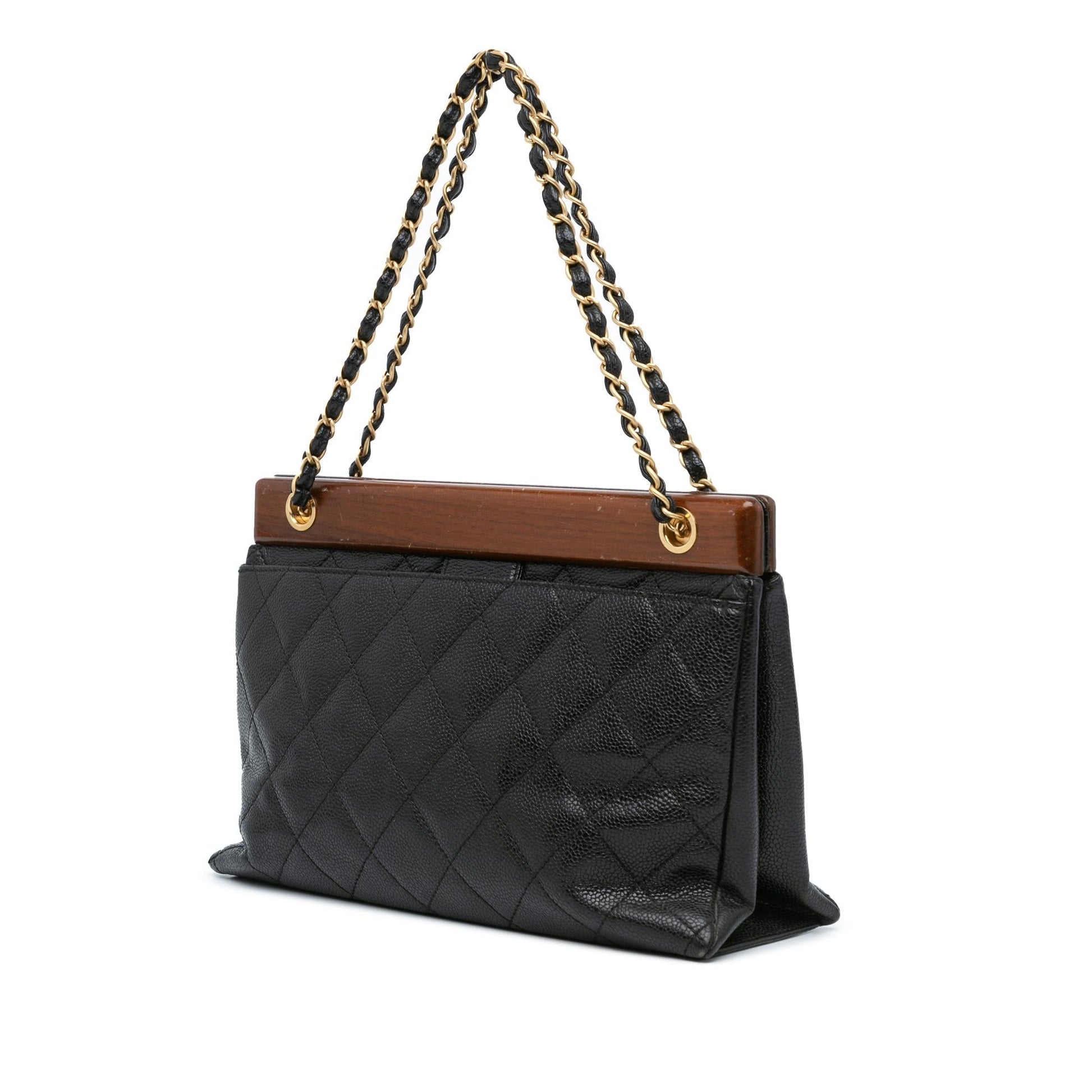 Chanel Quilted Caviar Wood SHG-mtEzPW Shoulder Bag