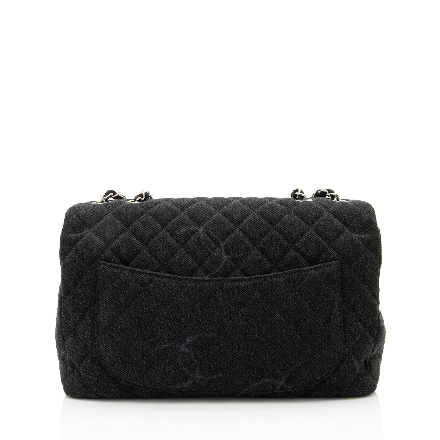 Chanel Quilted Denim CC Jumbo Single Flap Shoulder Bag
