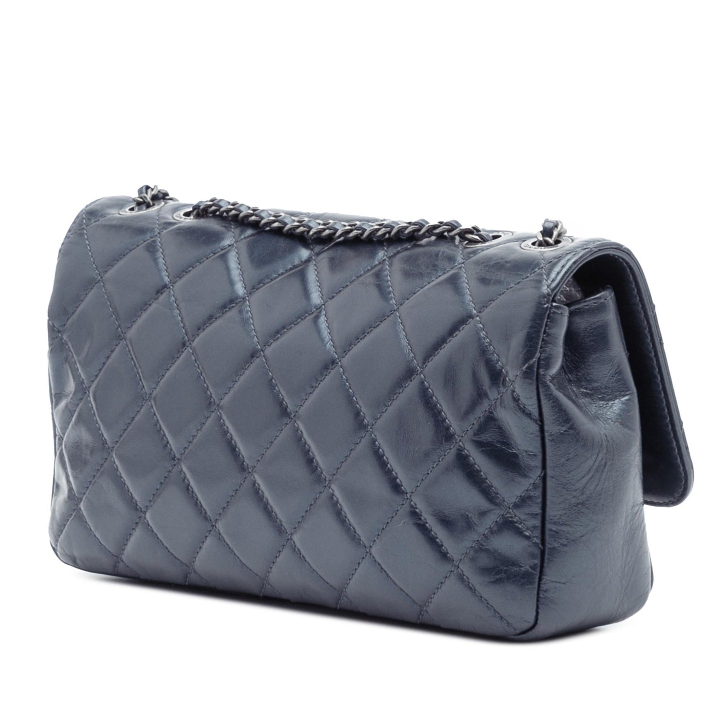 Chanel Quilted Glazed Calfskin Coco Pleats Flap Handbag Flap 4
