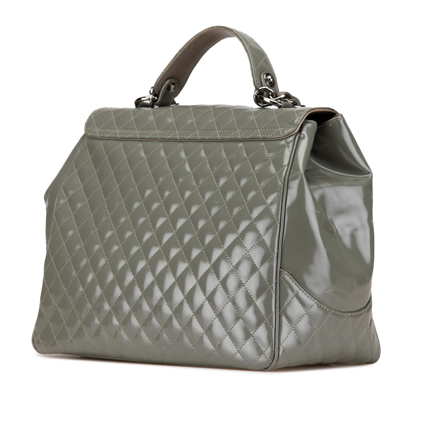 Chanel Quilted Glazed Calfskin Mademoiselle Lock Kelly Flap Handbag