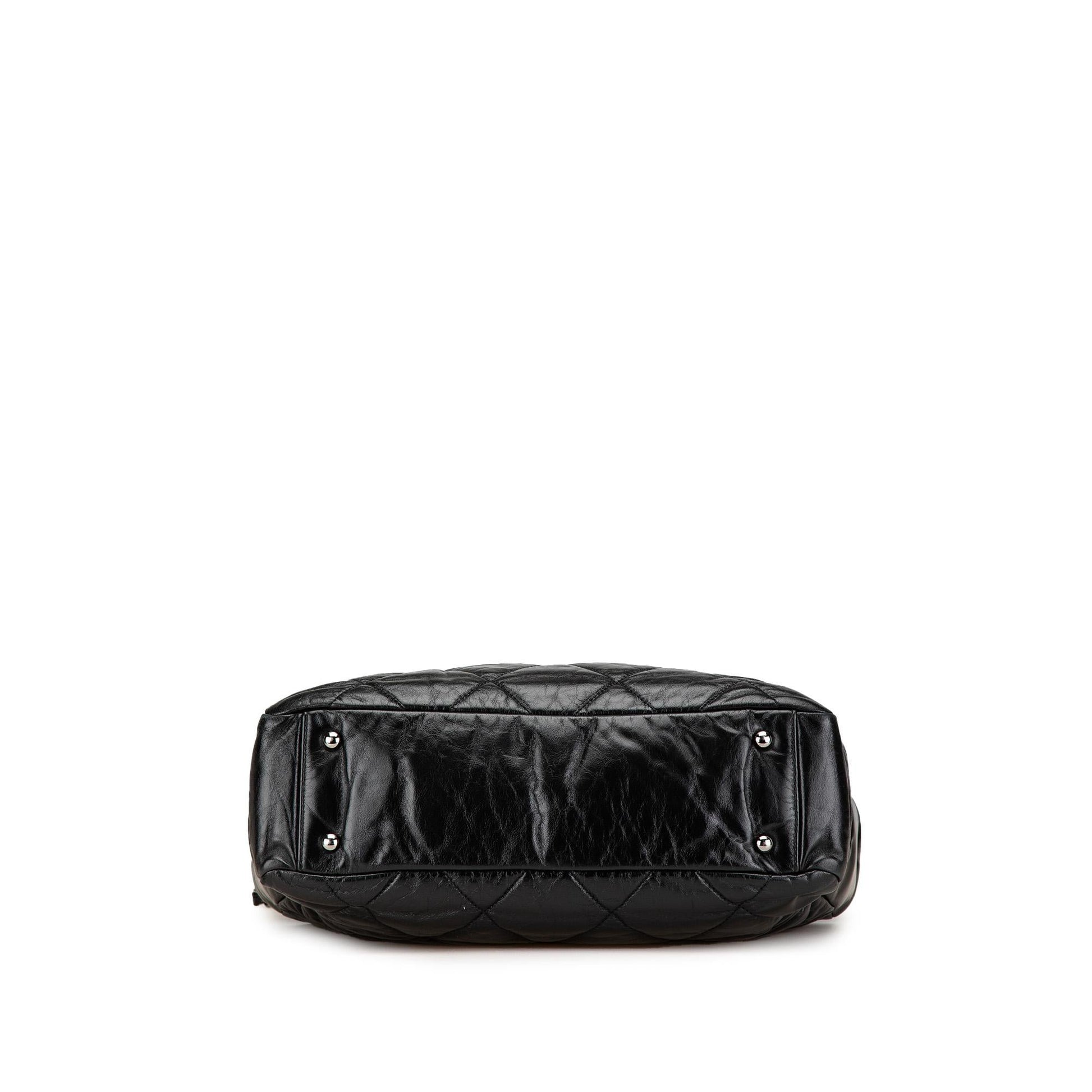 Chanel Quilted Glazed Calfskin and Tweed Portobello Frame Satchel