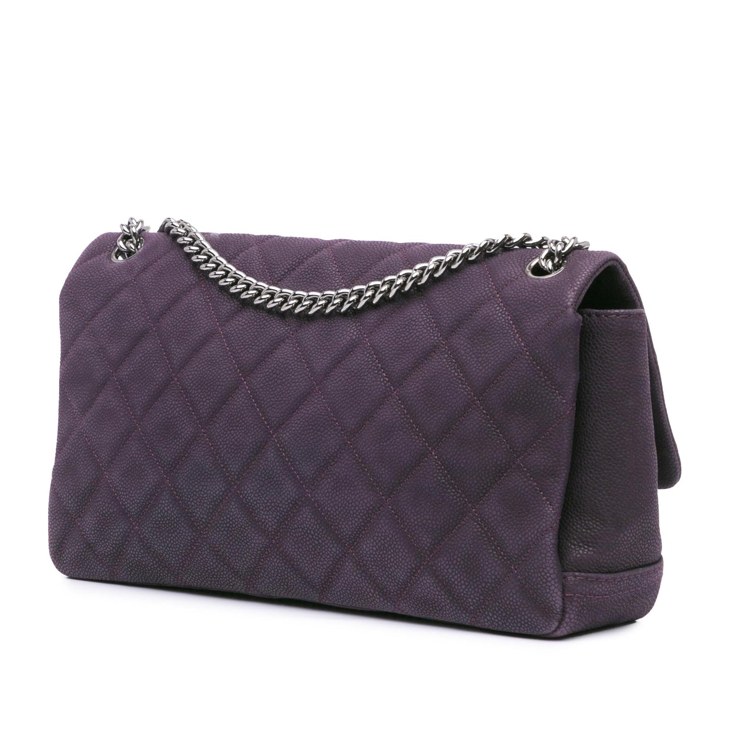 Chanel Quilted Iridescent Caviar Lady Pearly Flap Handbag Shg Qpusip