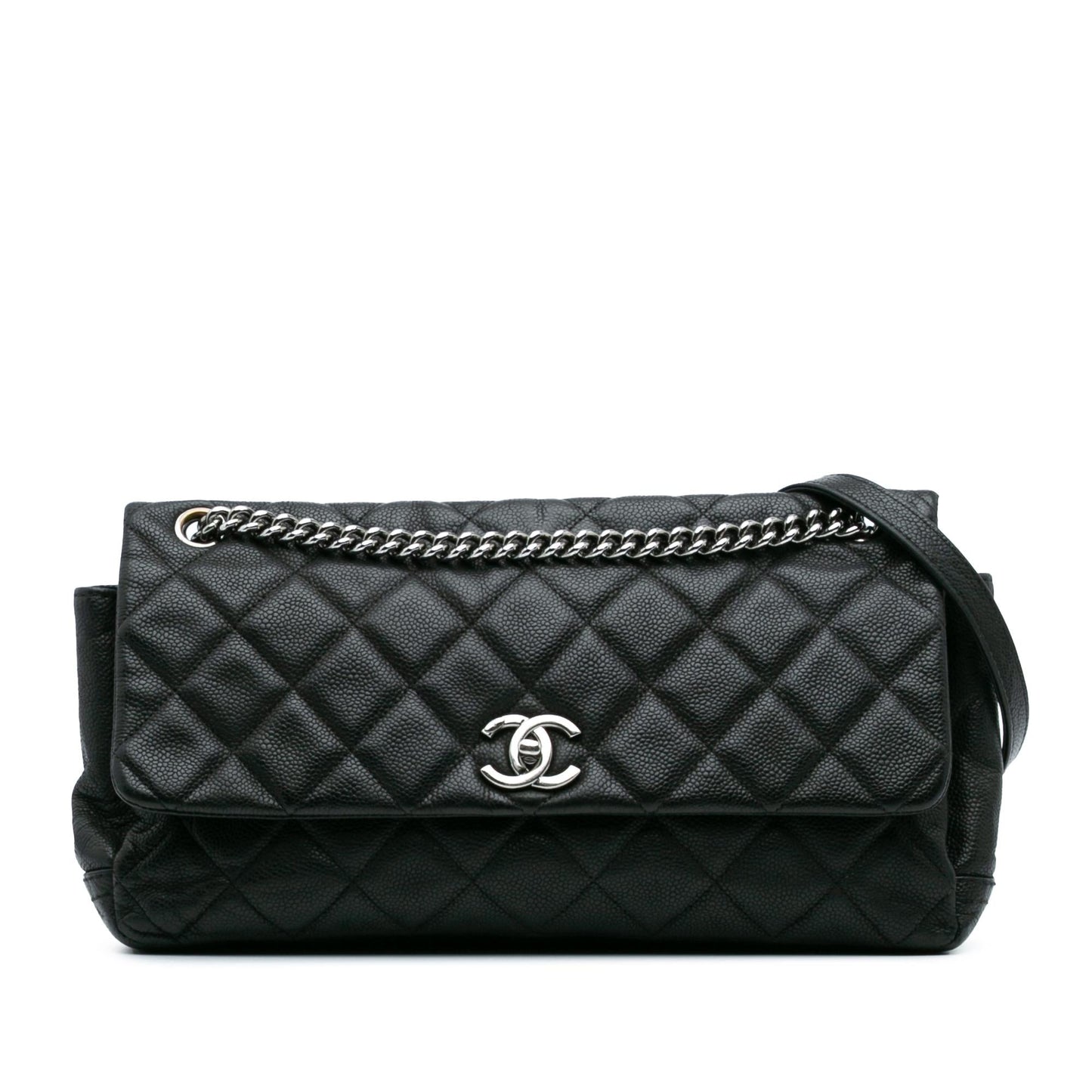 Chanel Quilted Iridescent Caviar Lady Pearly Flap Handbag Pearly Flap