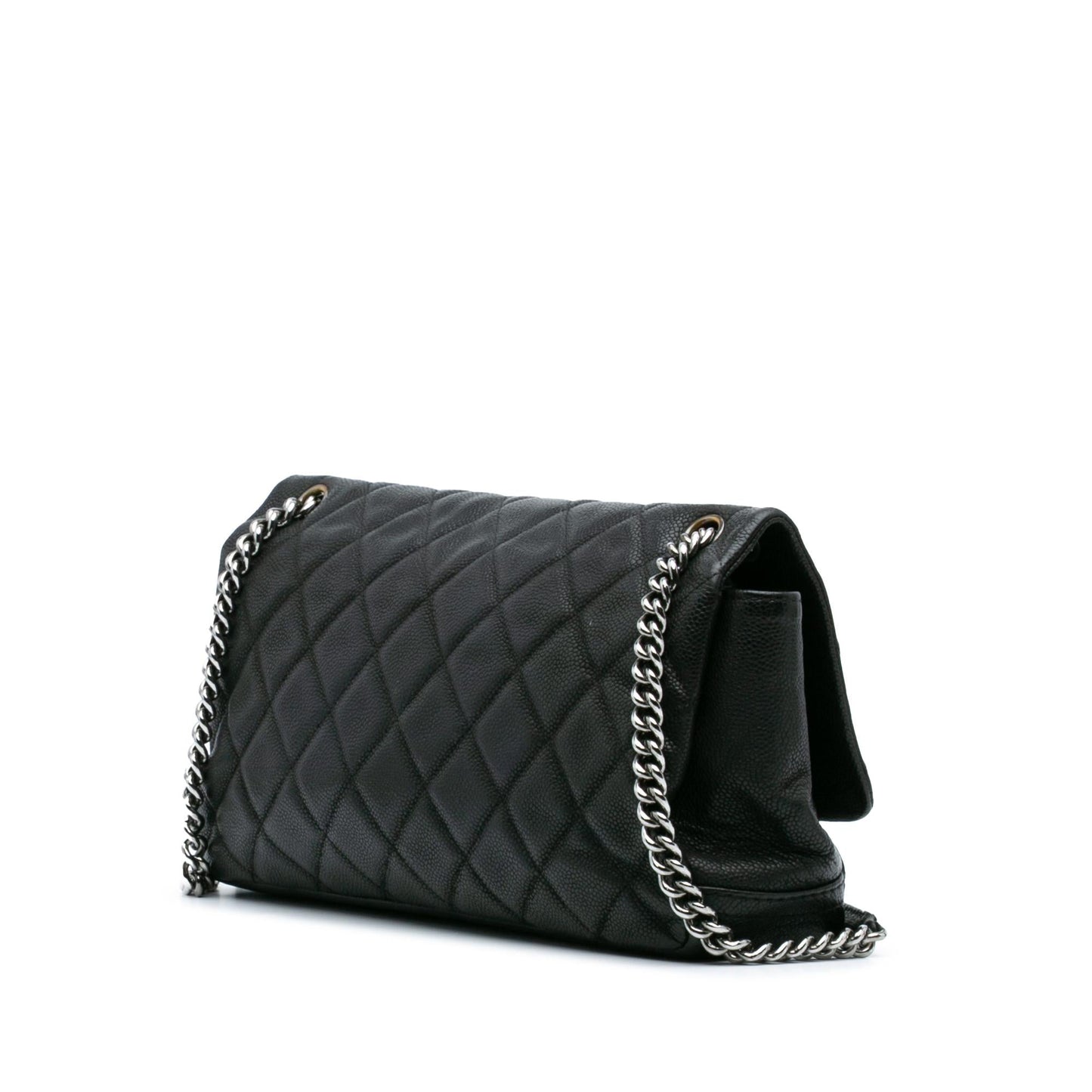 Chanel Quilted Iridescent Caviar Lady Pearly Flap Handbag Flap 1
