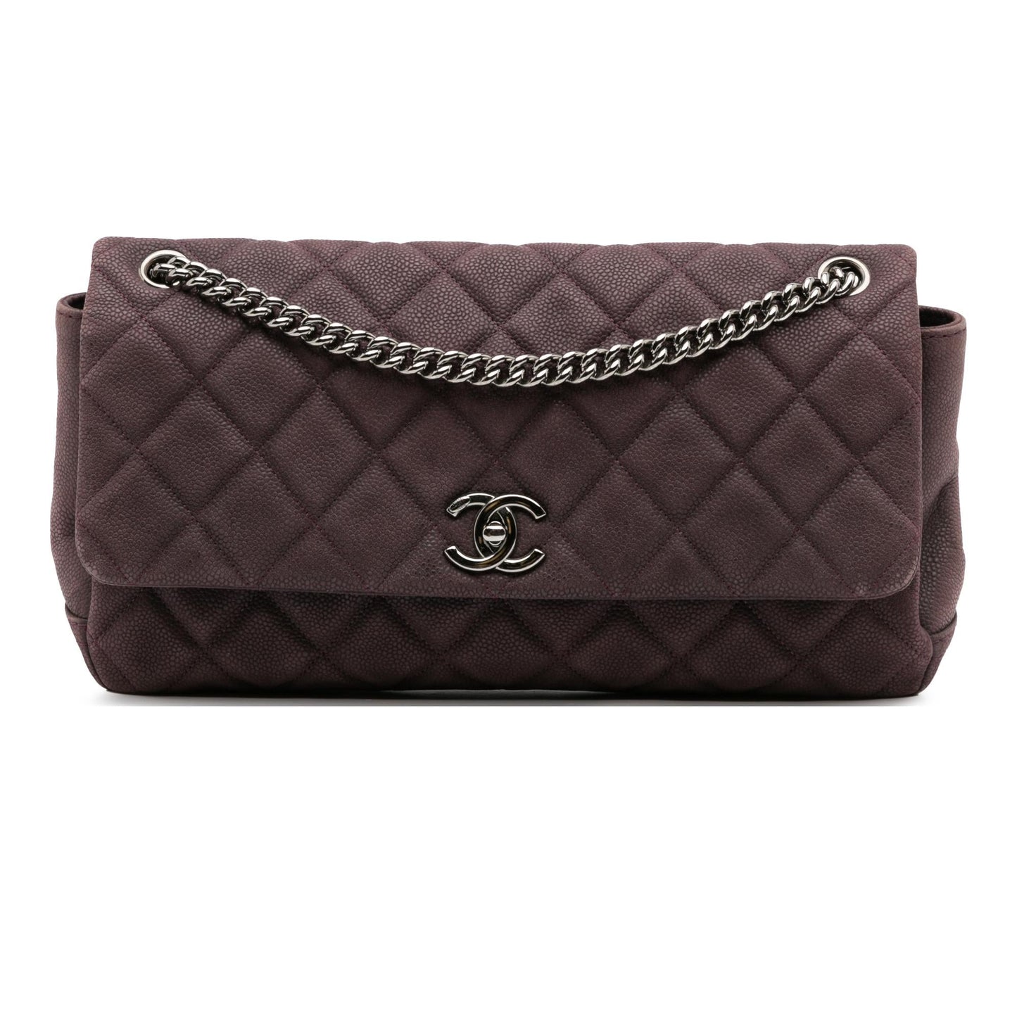 Chanel Quilted Iridescent Caviar Lady Pearly Flap Handbag Flap 2