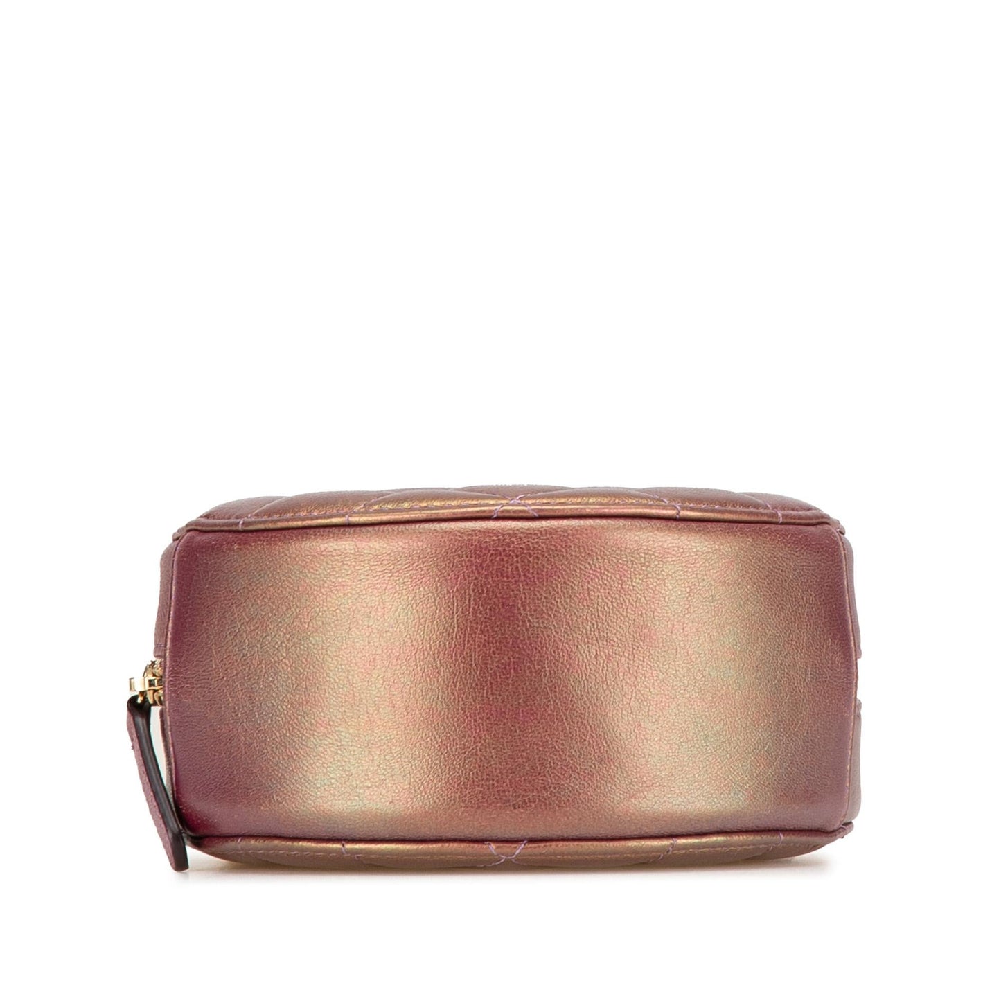 Chanel Quilted Iridescent Lambskin Round Clutch Bag Chain 1