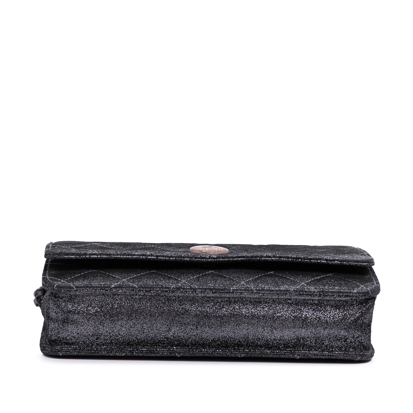 Chanel Quilted Iridescent Lambskin Tartan Button On Wallet Case Chain 1