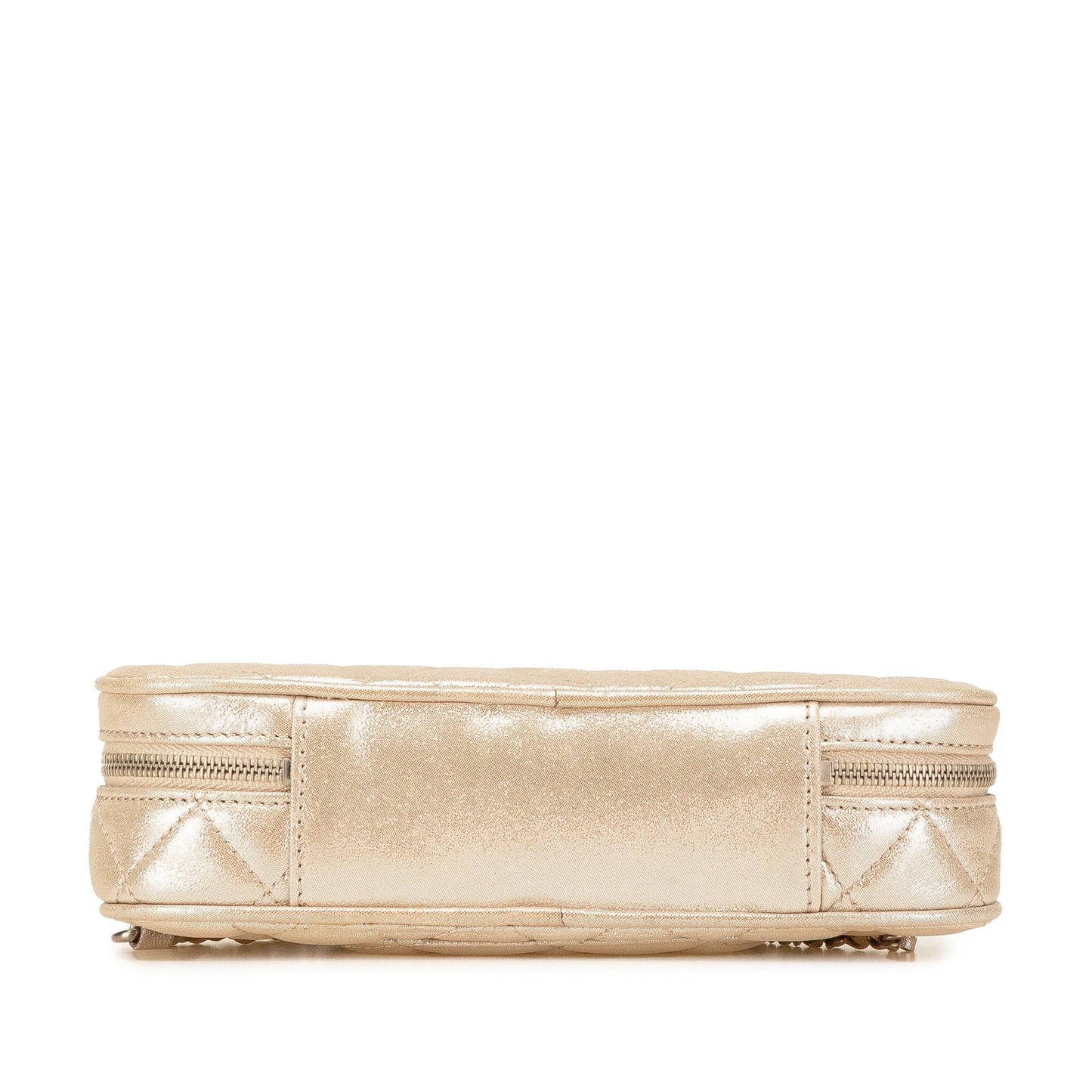 Chanel Quilted Iridescent Lambskin Wristlet Clutch Bag