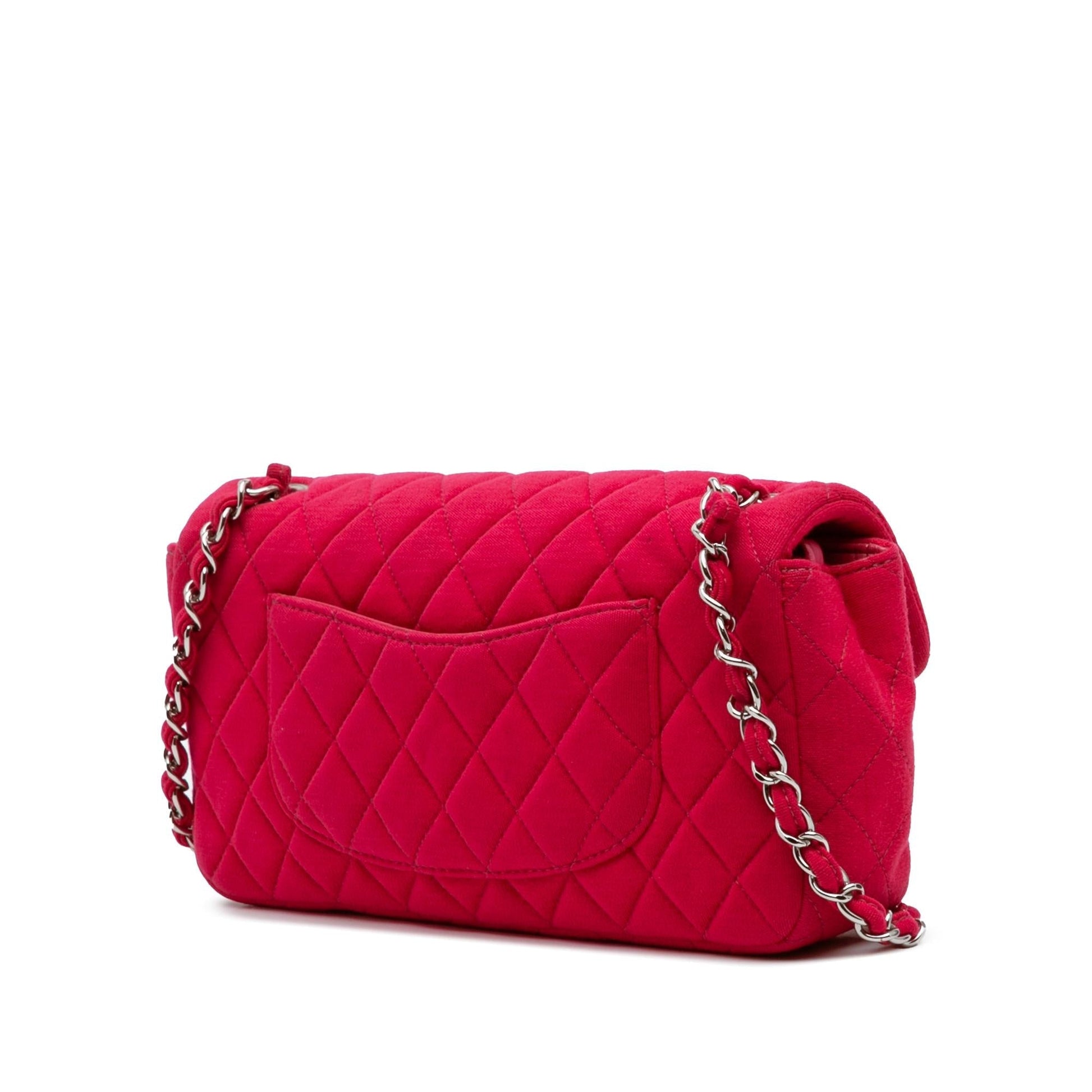 Chanel Quilted Jersey East West Single Flap Handbag