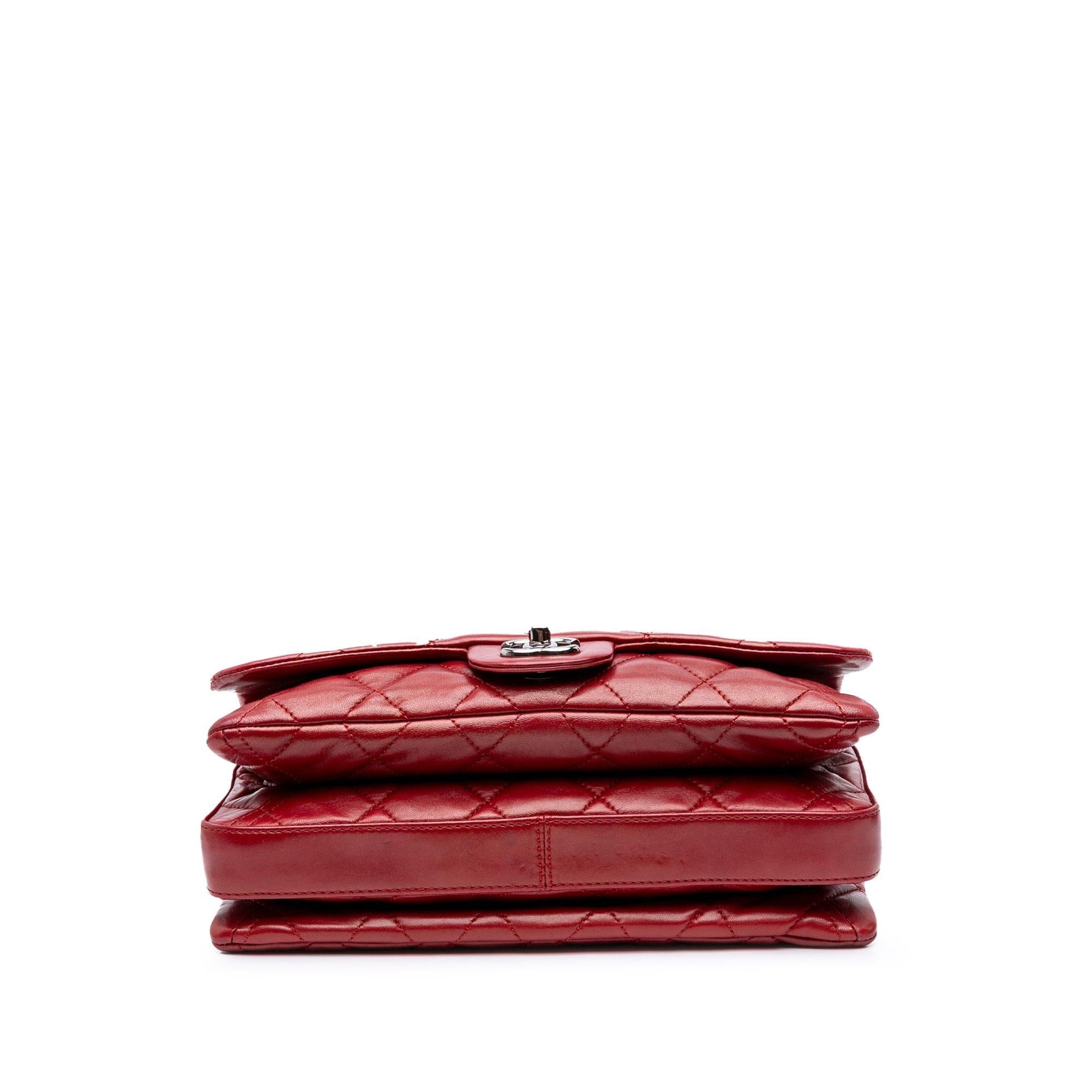 Chanel Quilted Lambskin 3 Accordion Flap Handbag