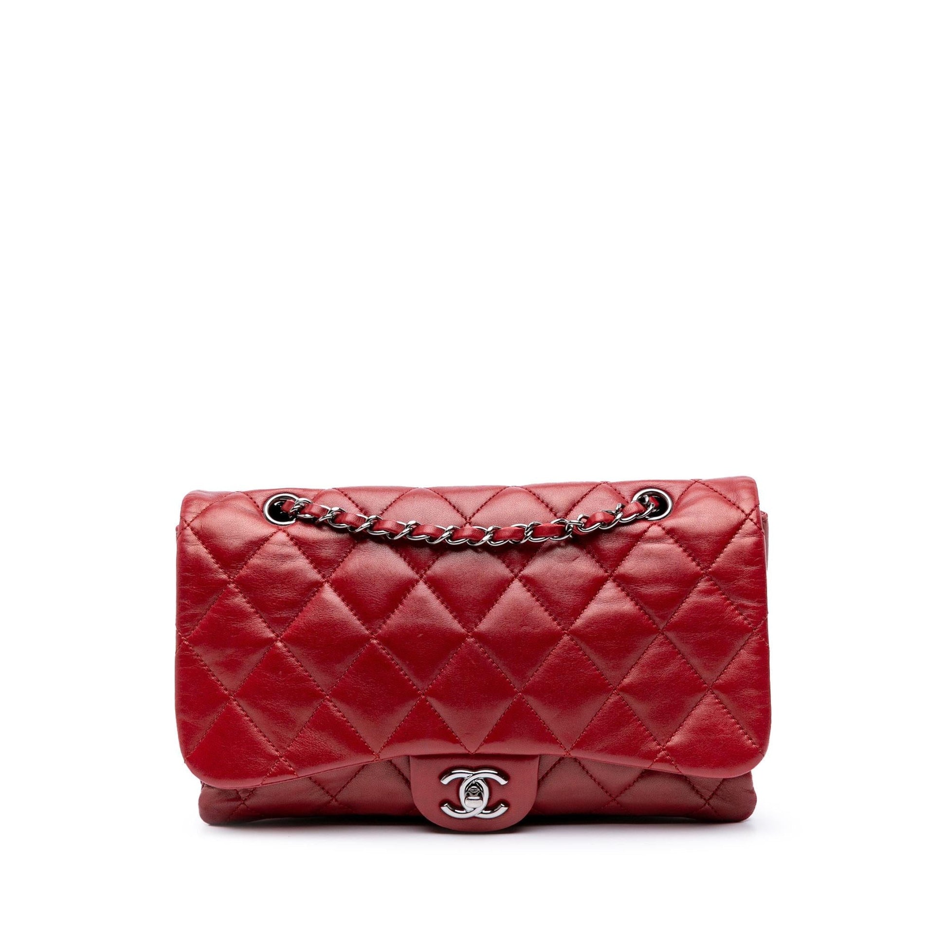 Chanel Quilted Lambskin 3 Accordion Flap Handbag