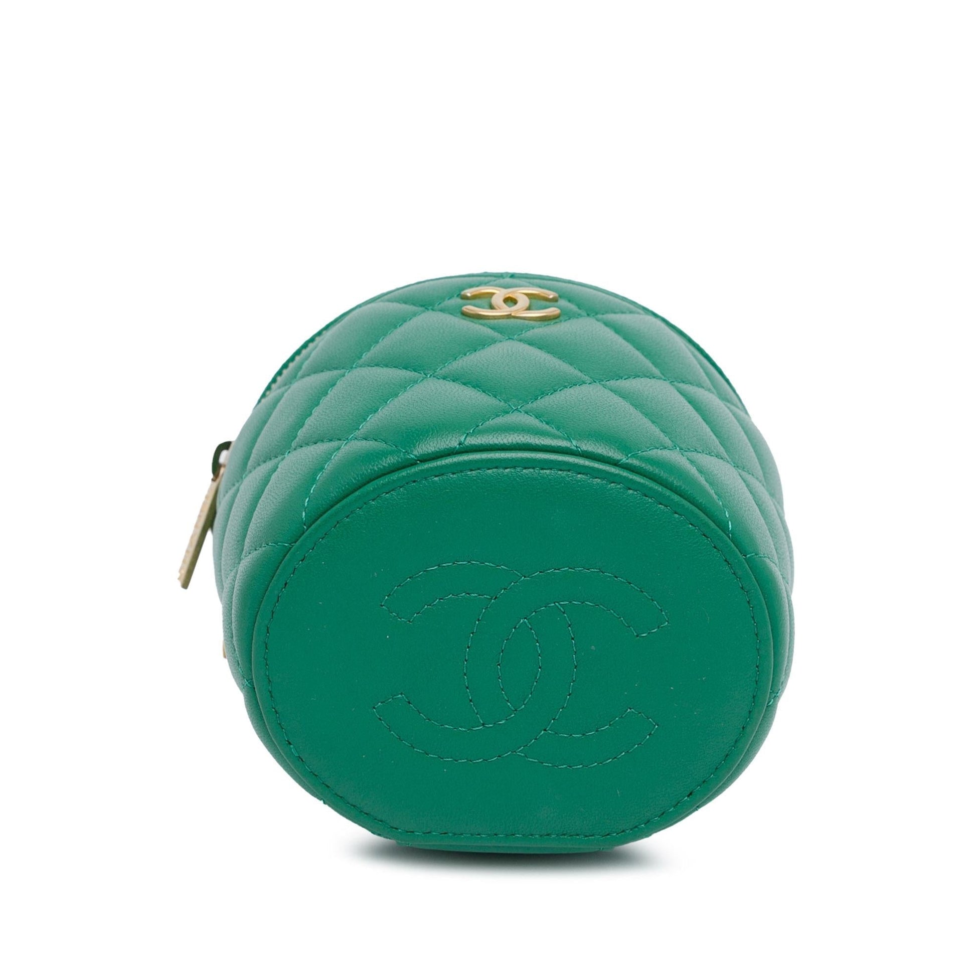 Chanel Quilted Lambskin Afternoon Tea Vanity Case With Chain Bag