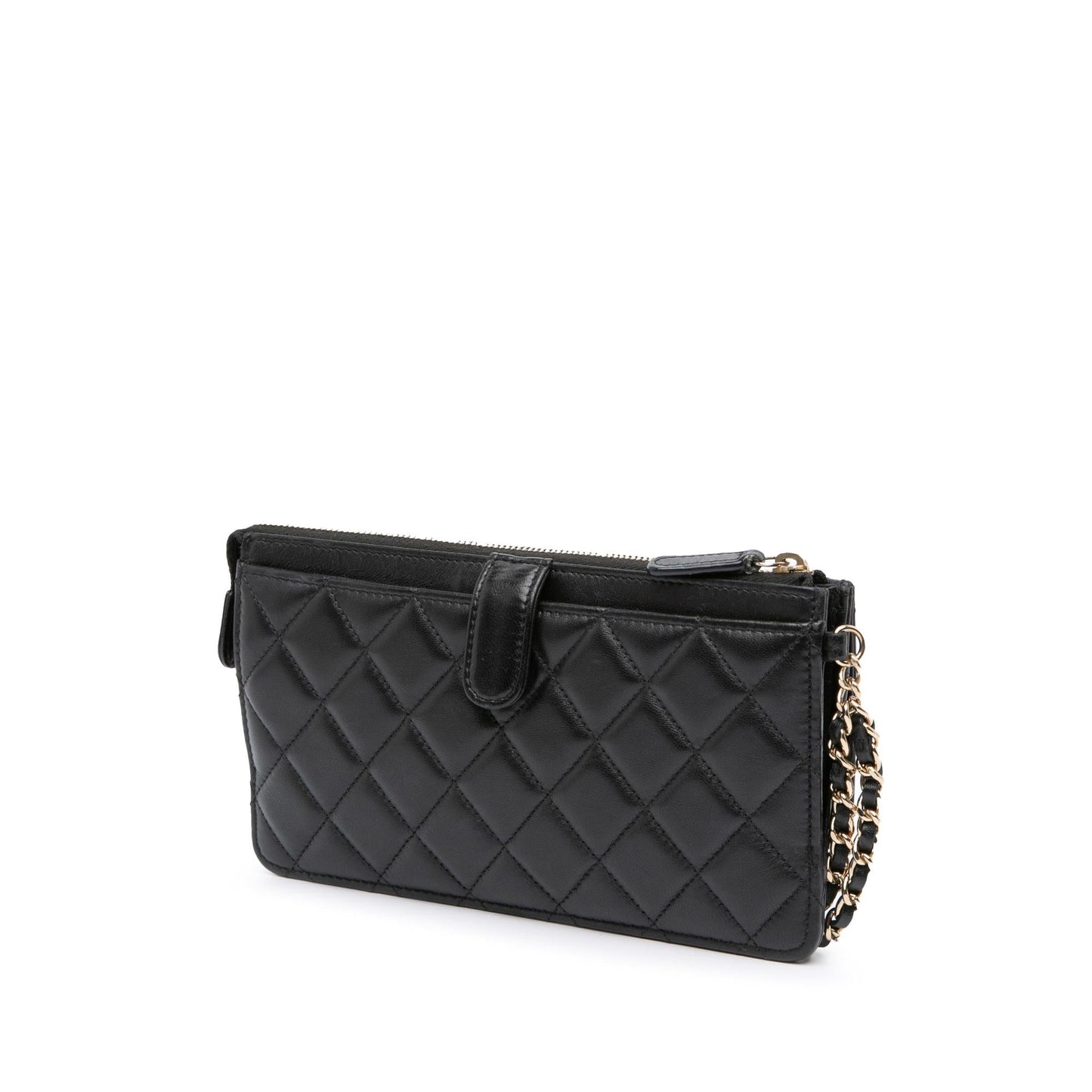 Chanel Quilted Lambskin All About On Clutch Bag
