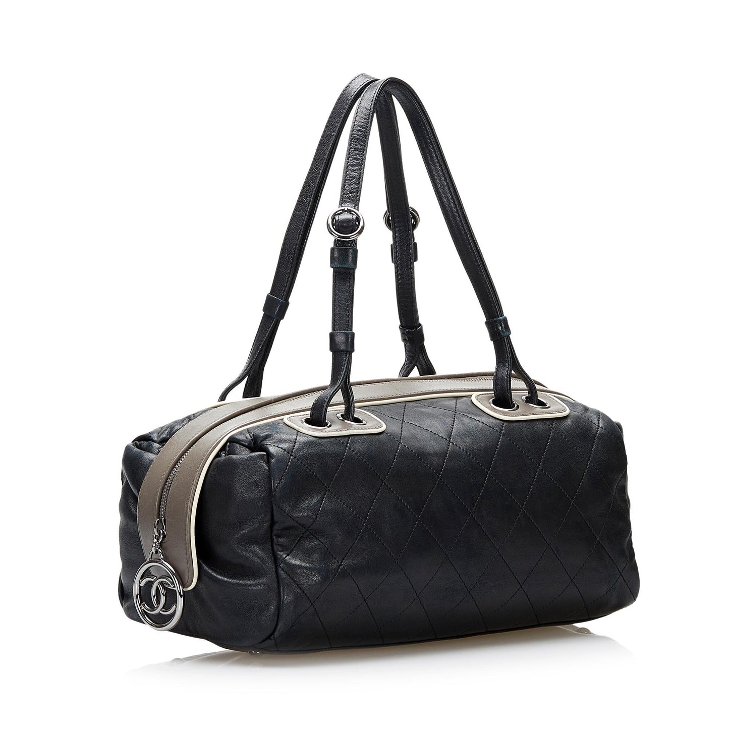 Chanel Quilted Lambskin Bowler SHG Handbag
