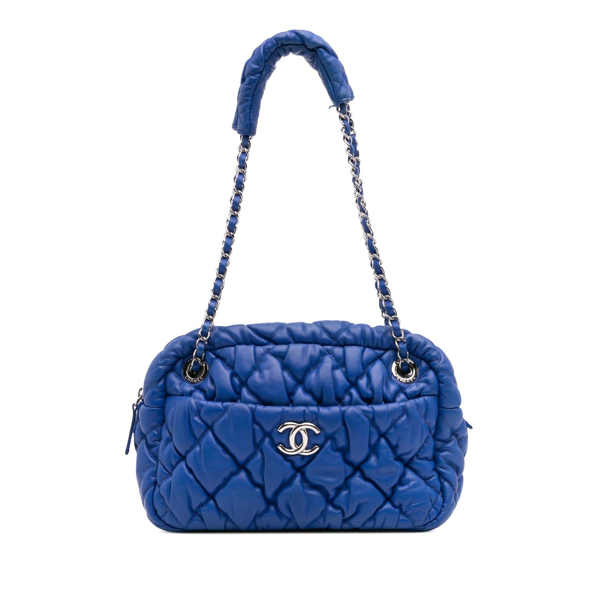Chanel Quilted Lambskin Bubble Quilt Camera Shoulder Bag Bag 1