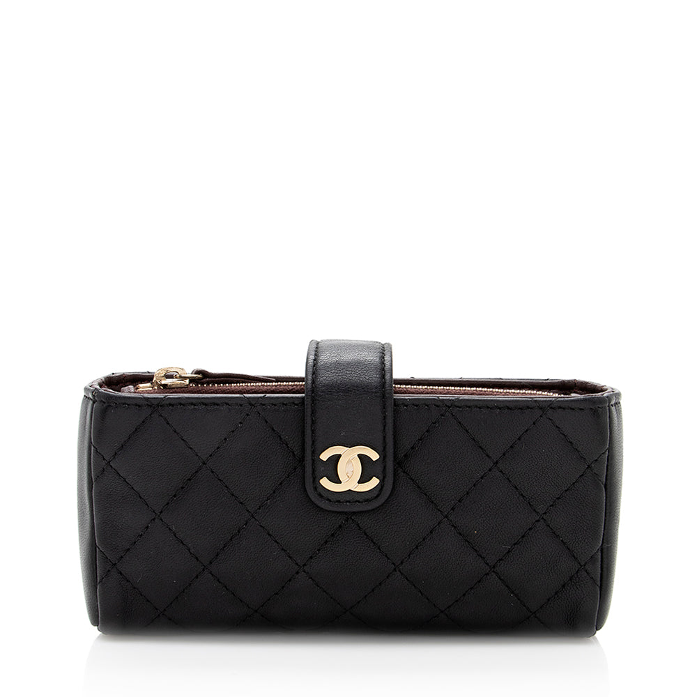 Chanel Quilted Lambskin CC O- Phone SHF Mini Bag