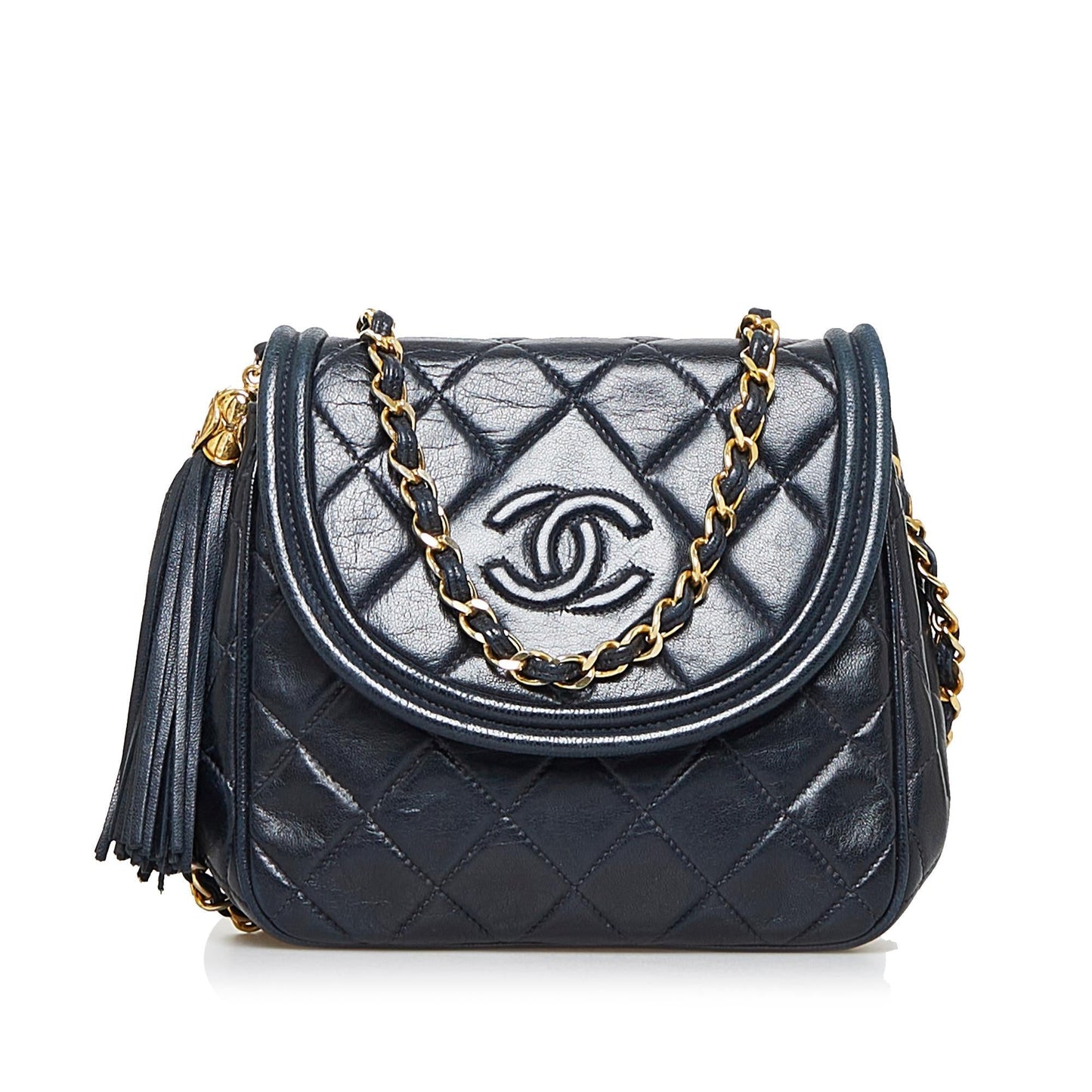 Chanel Quilted Lambskin CC Tassel SHG-Cv9Idd Crossbody Bag