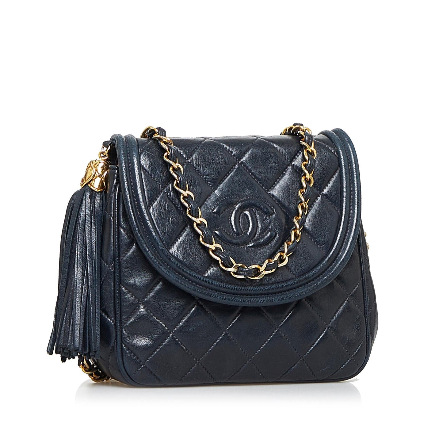 Chanel Quilted Lambskin CC Tassel SHG-Cv9Idd Crossbody Bag