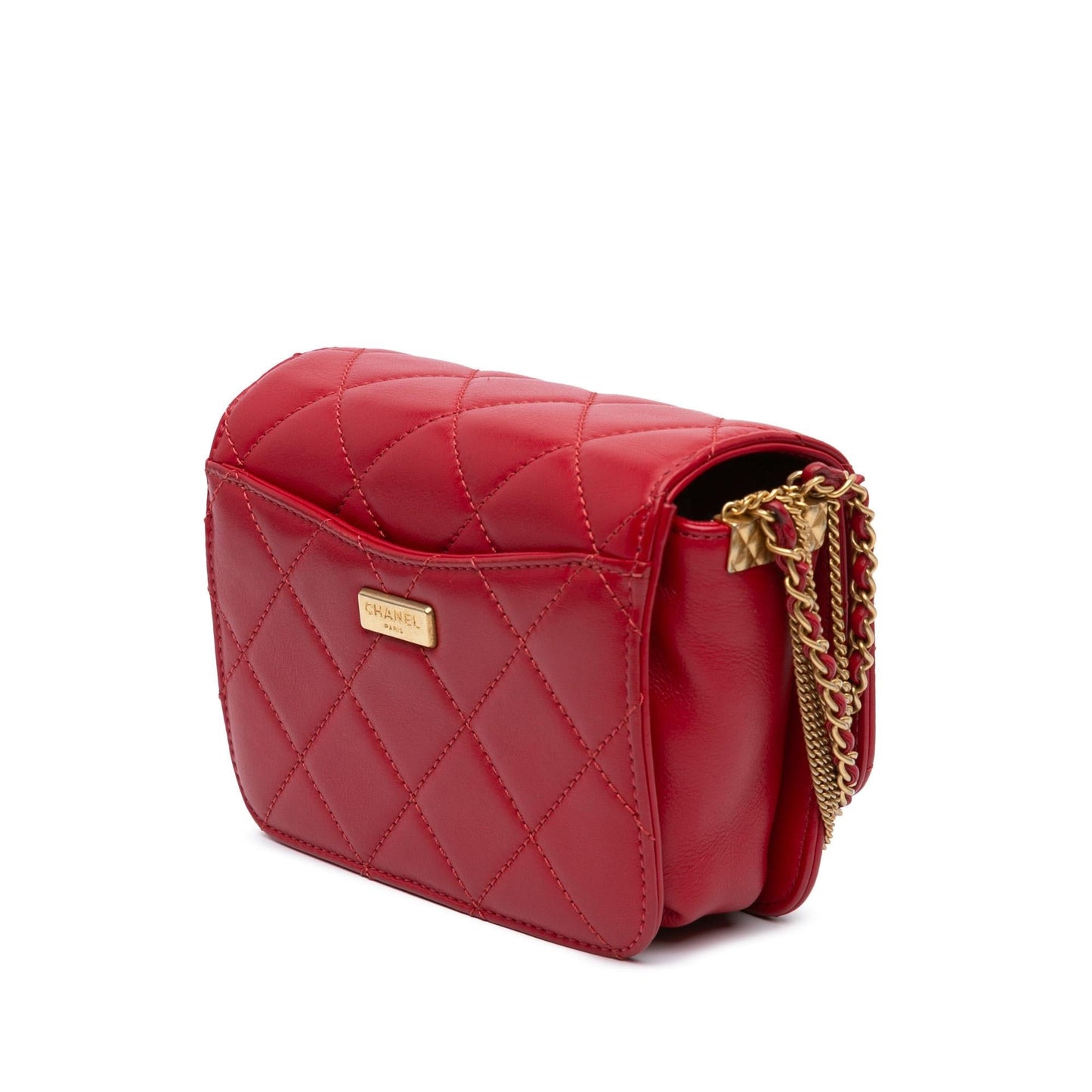 Chanel Quilted Lambskin Cambon Multiple Chains Flap Handbag