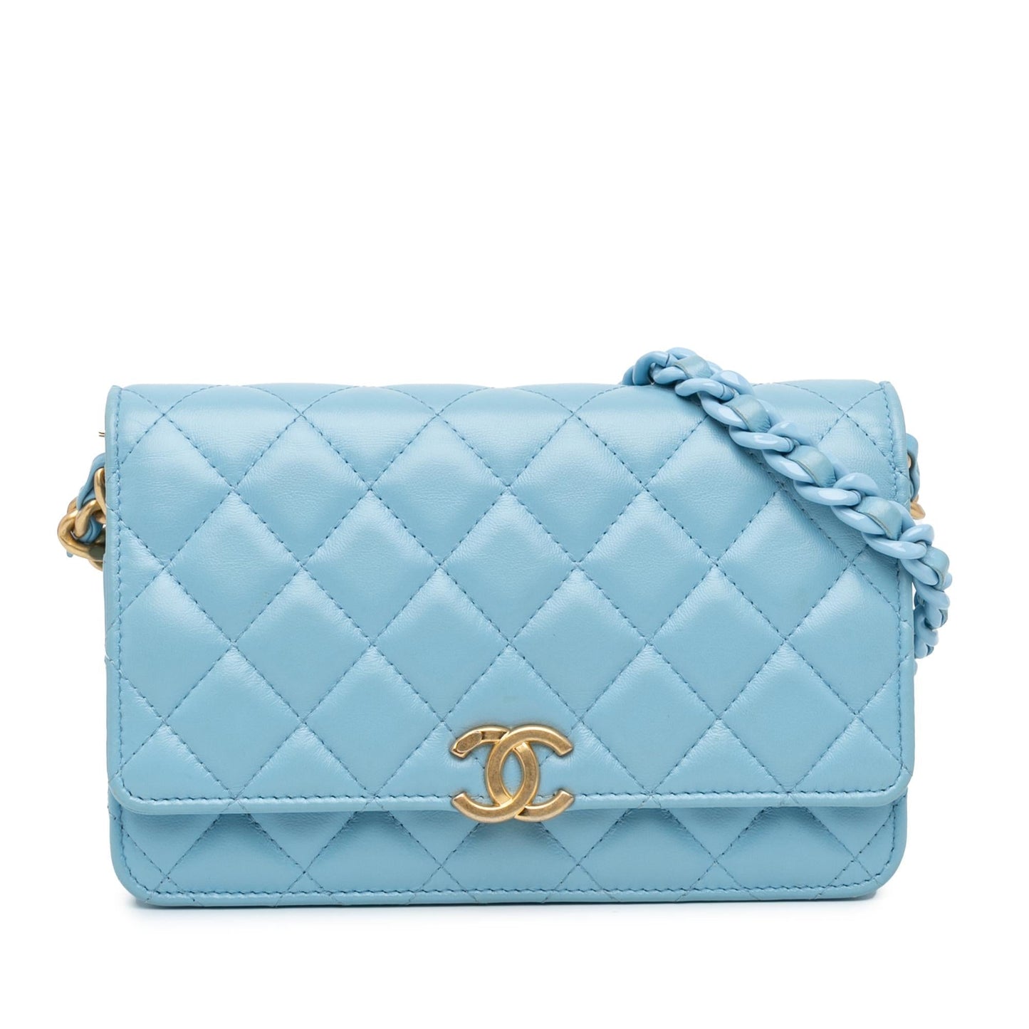 Chanel Quilted Lambskin Candy on Wallet Case On Chain
