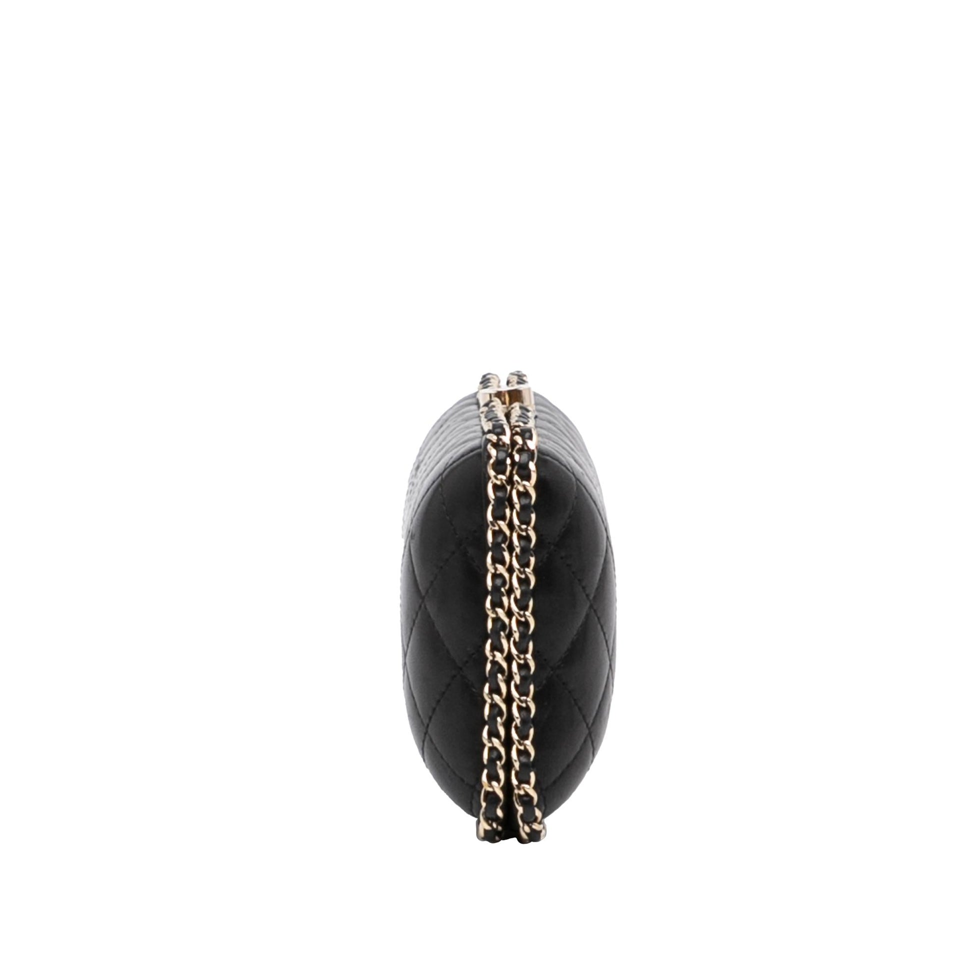 Chanel Quilted Lambskin Around SHG-vCMQzd Clutch Bag