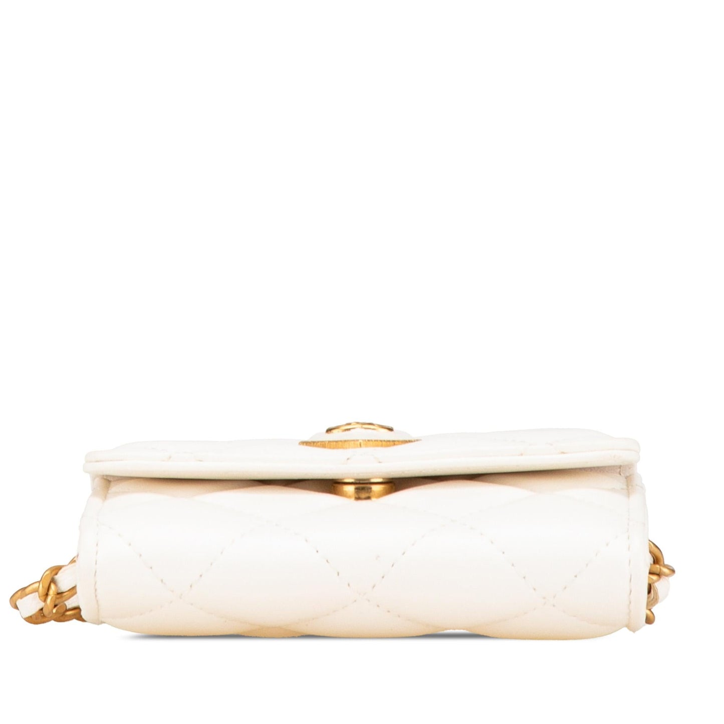 Chanel Quilted Lambskin Coco Love Card Holder Wallet Case