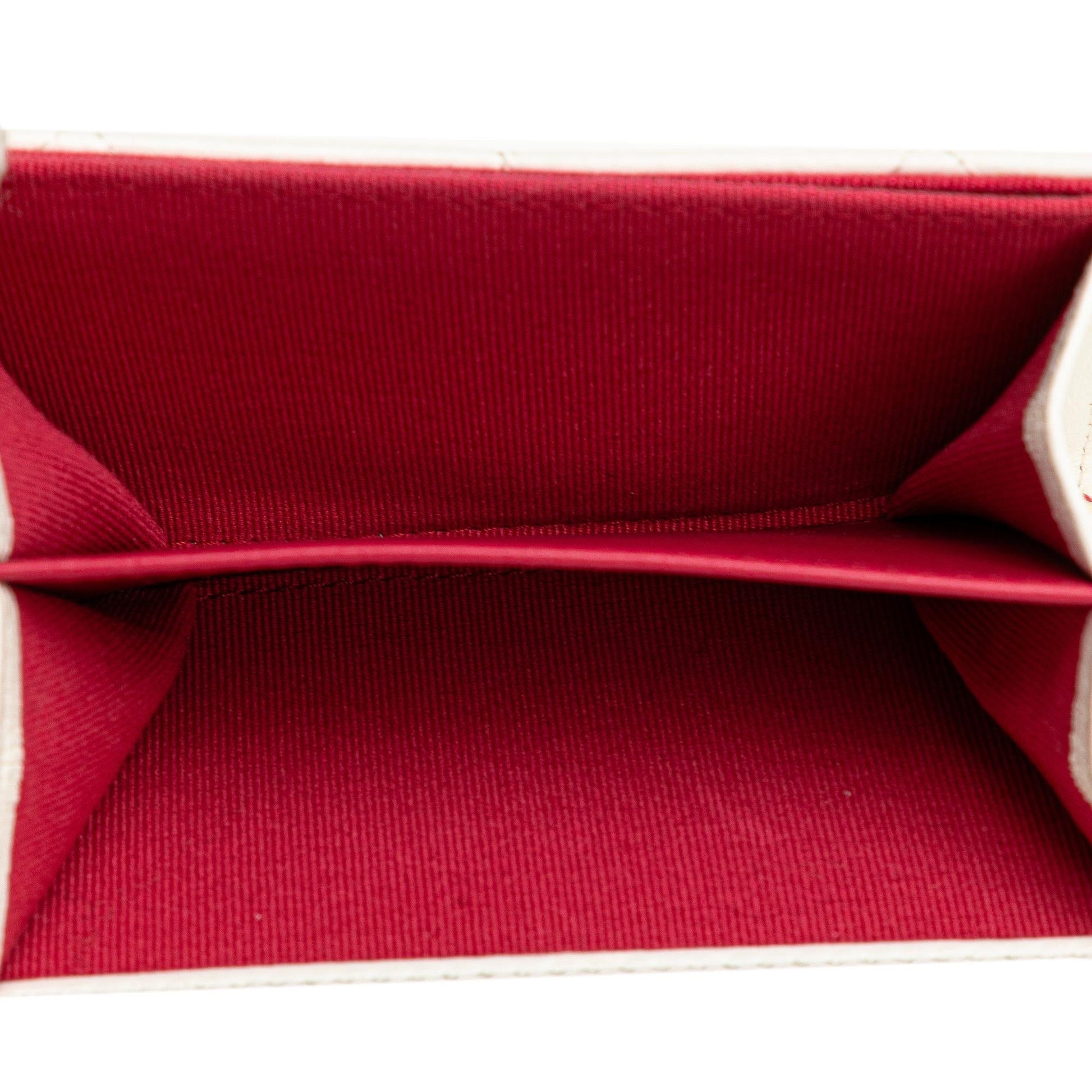 Chanel Quilted Lambskin Coco Love Card Holder on Chain Handbag
