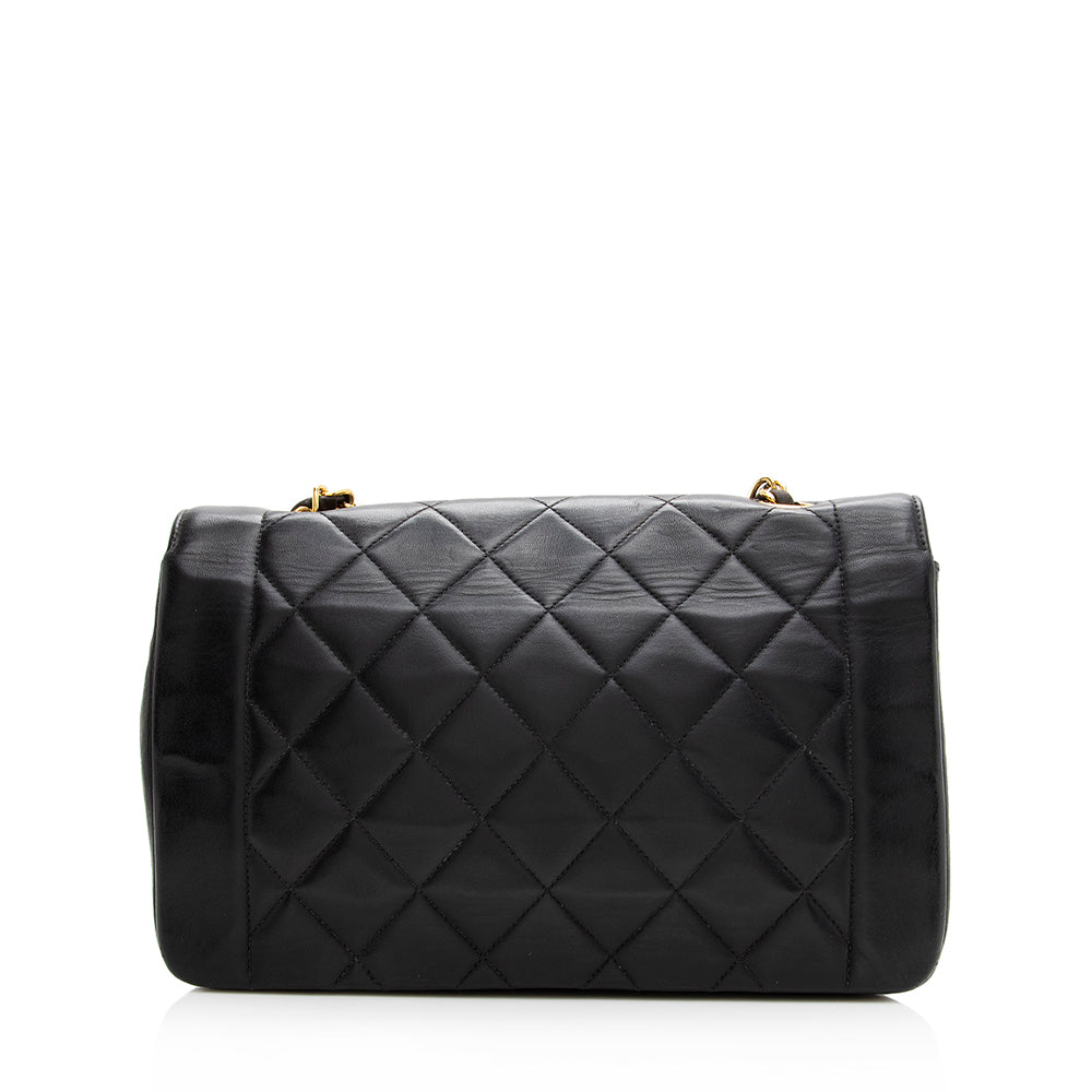 Chanel Quilted Lambskin Diana Single Flap SHF Handbag