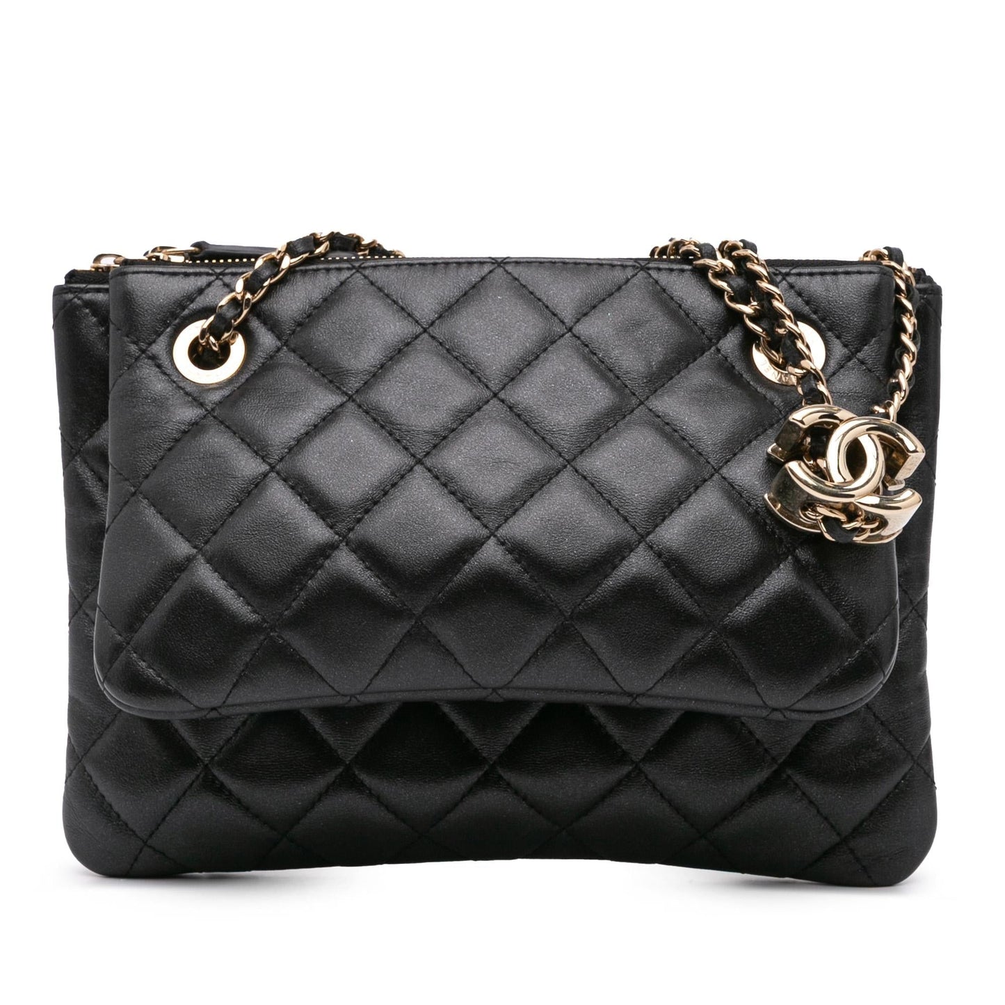 Chanel Quilted Lambskin Double Handbag