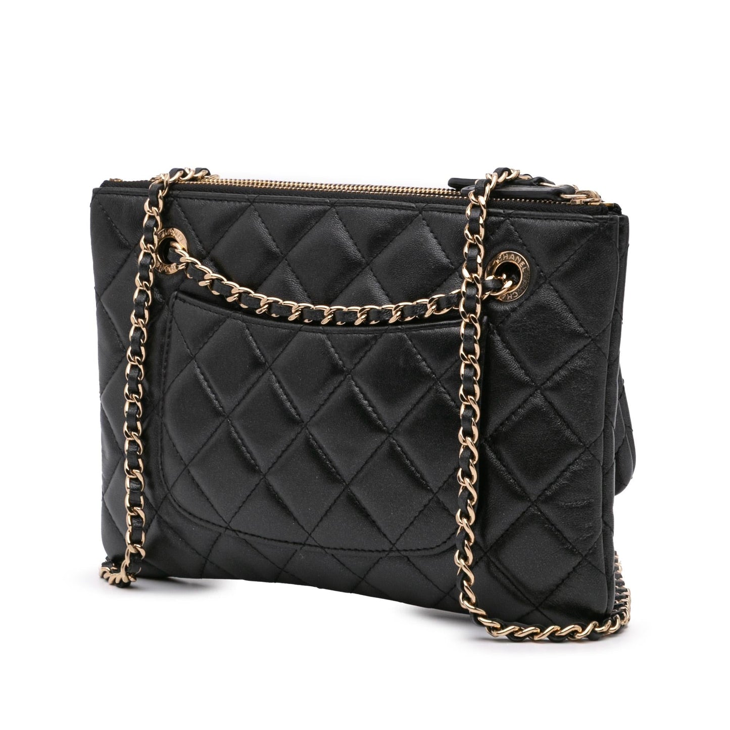 Chanel Quilted Lambskin Double Handbag