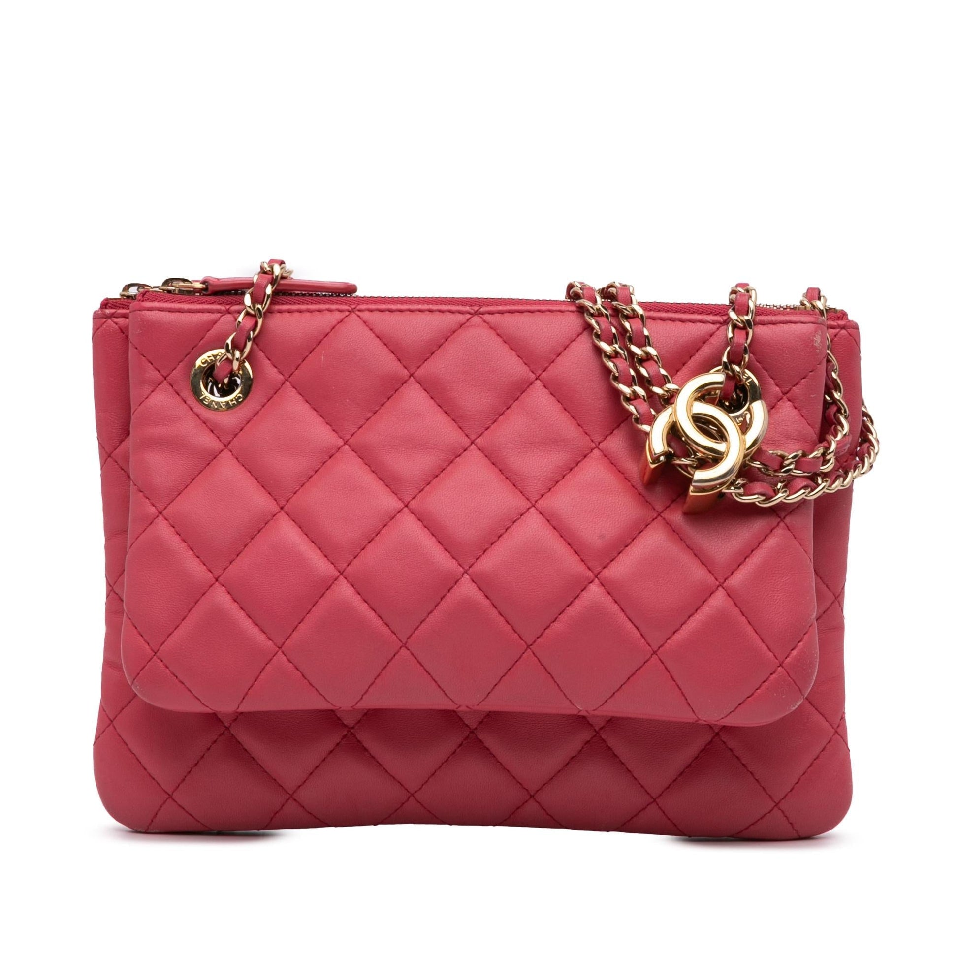 Chanel Quilted Lambskin Double Handbag Chain 1