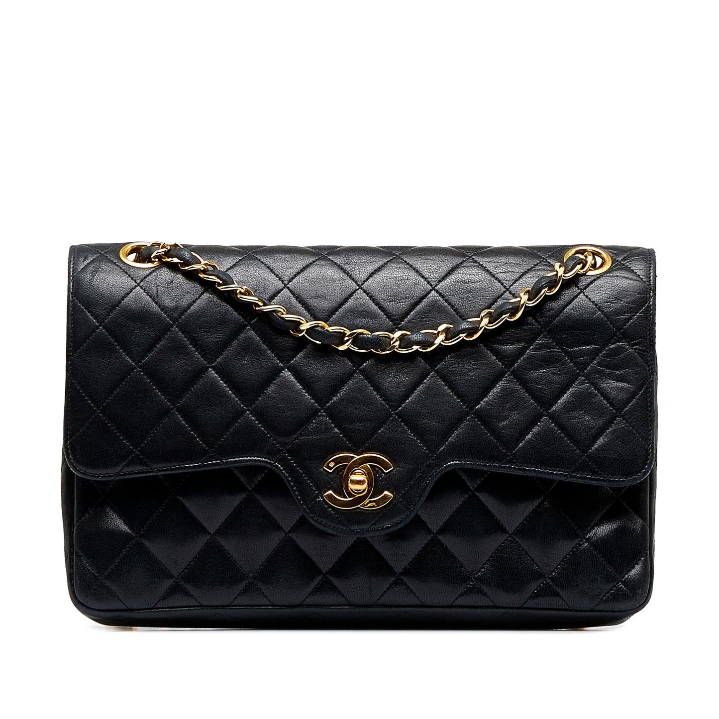 Chanel Quilted Lambskin Double Flap SHG-nAgJZX Shoulder Bag