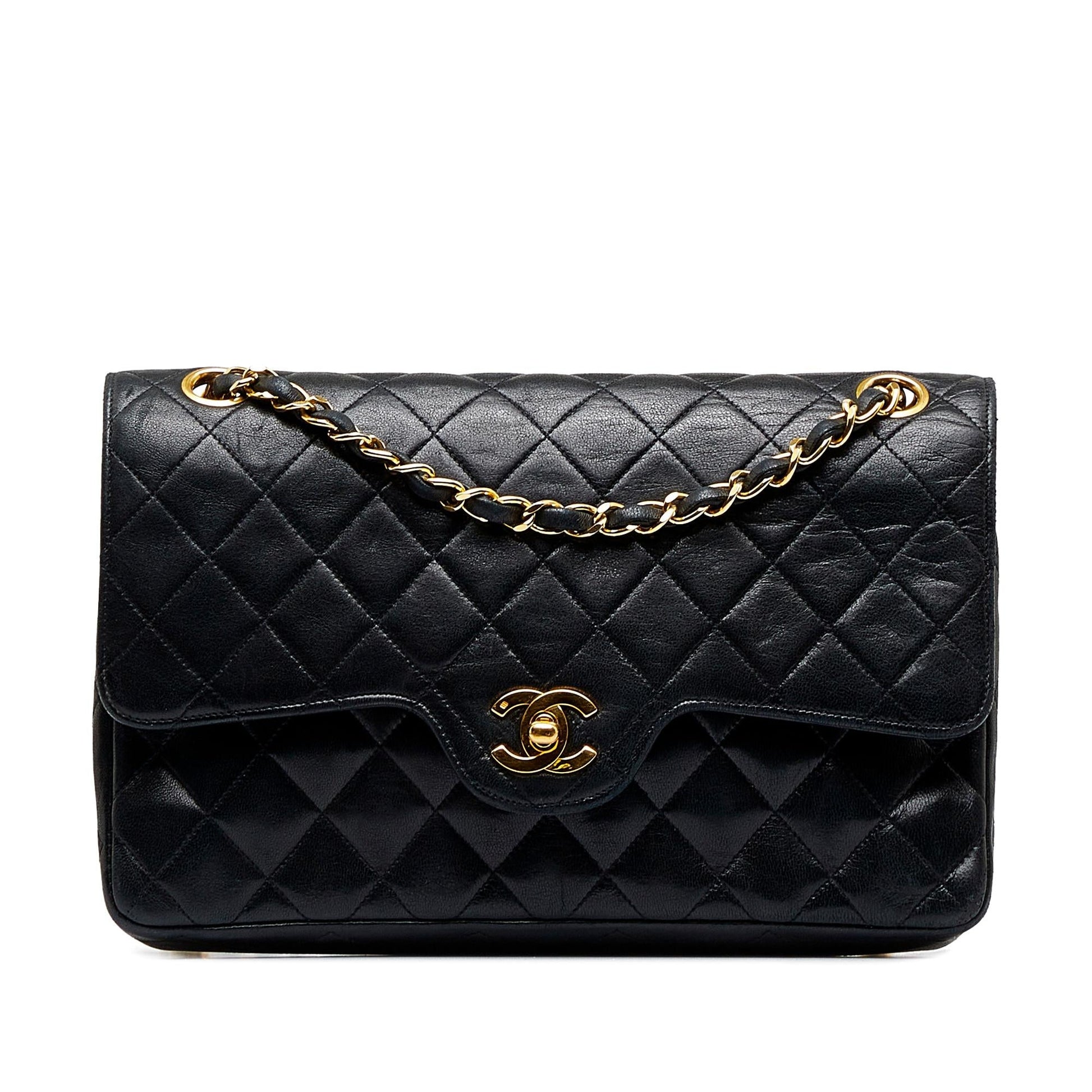 Chanel Quilted Lambskin Double Flap SHG-nAgJZX Shoulder Bag