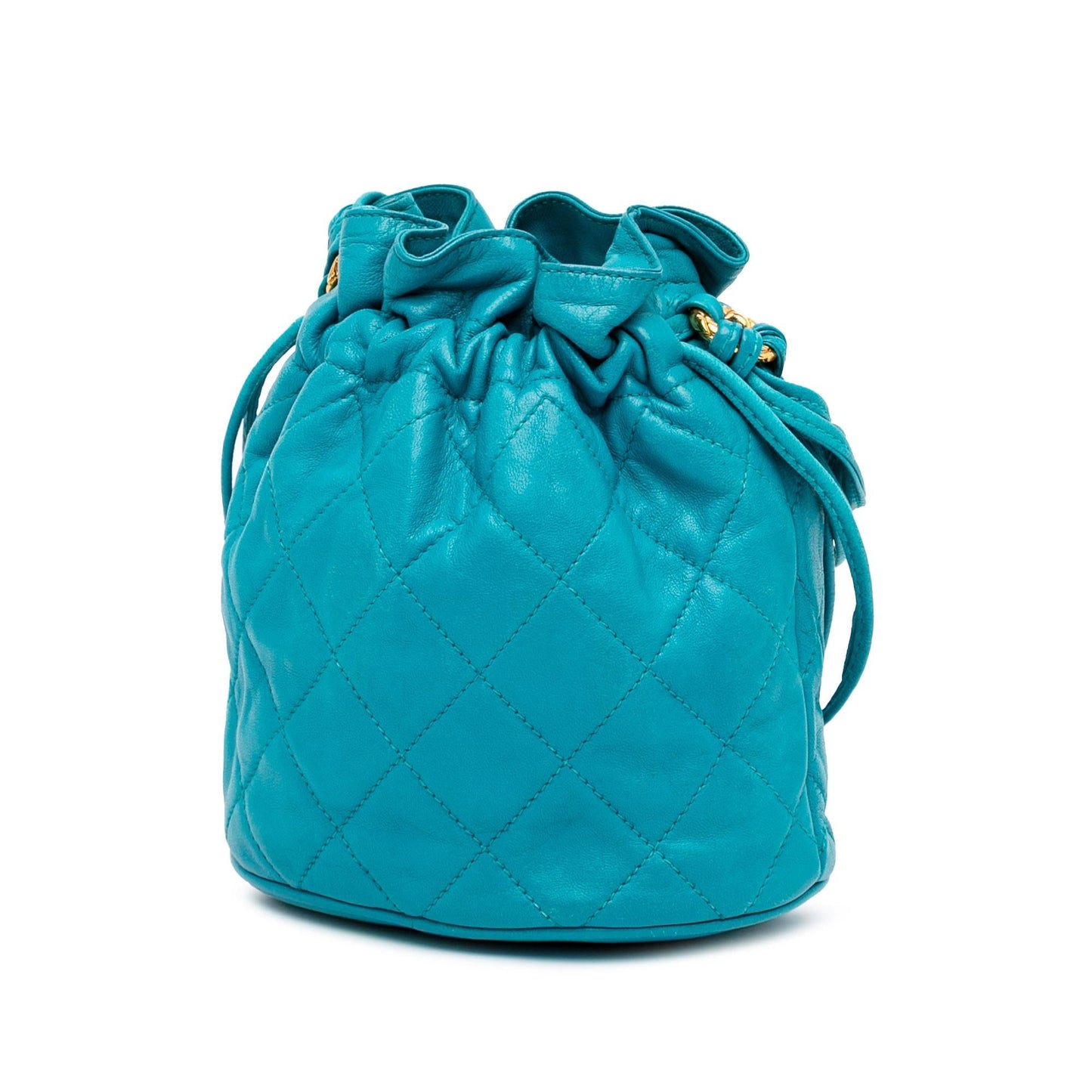 Chanel Quilted Lambskin Drawstring Tassel Bucket Jewelry