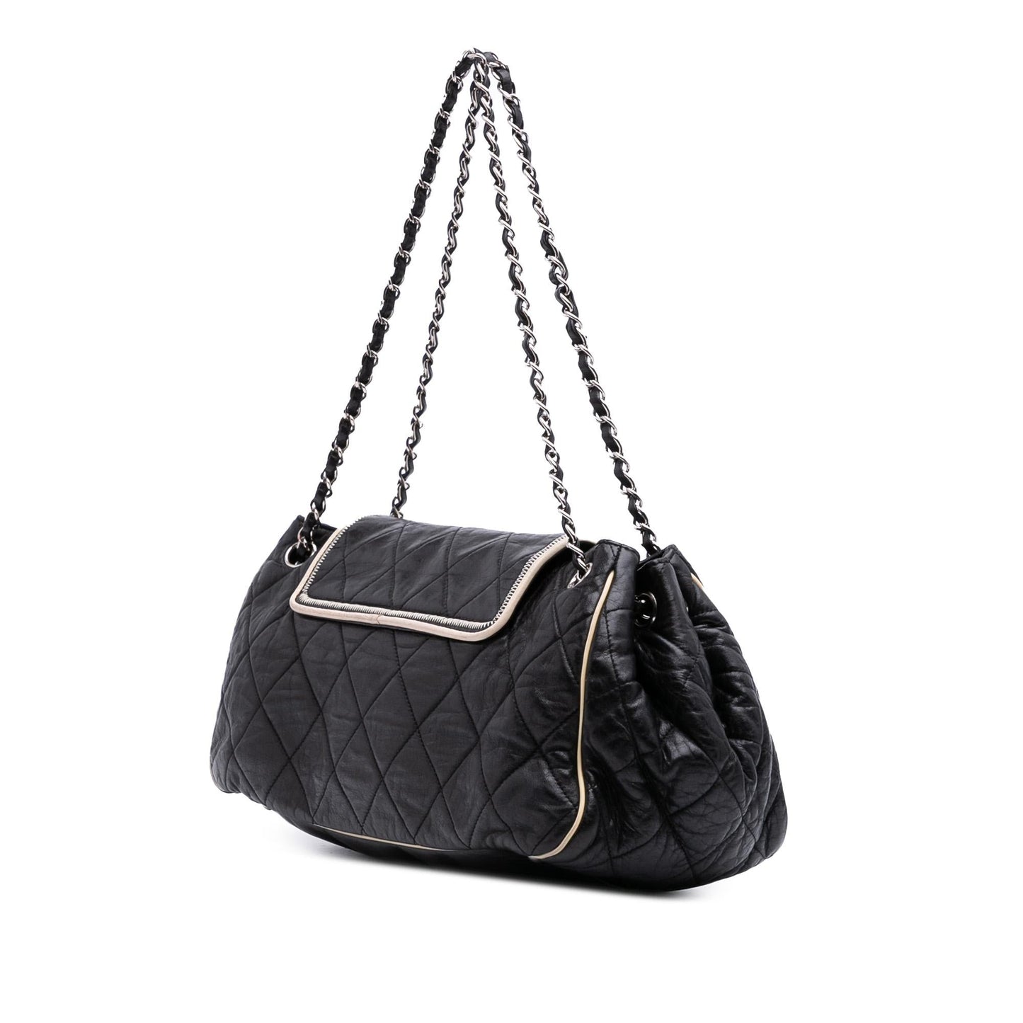 Chanel Quilted Lambskin East West Accordion Flap Handbag Flap 1