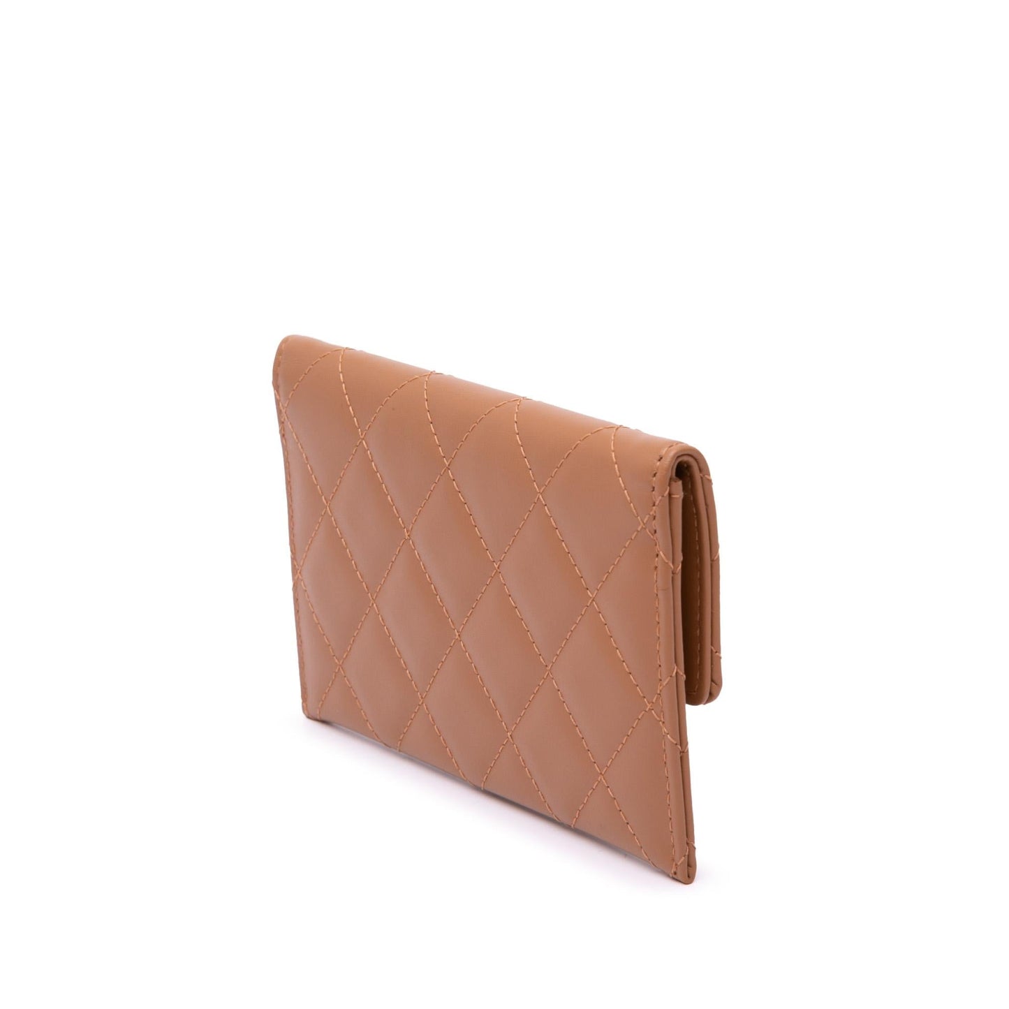 Chanel Quilted Lambskin Flap Card Holder Wallet Case