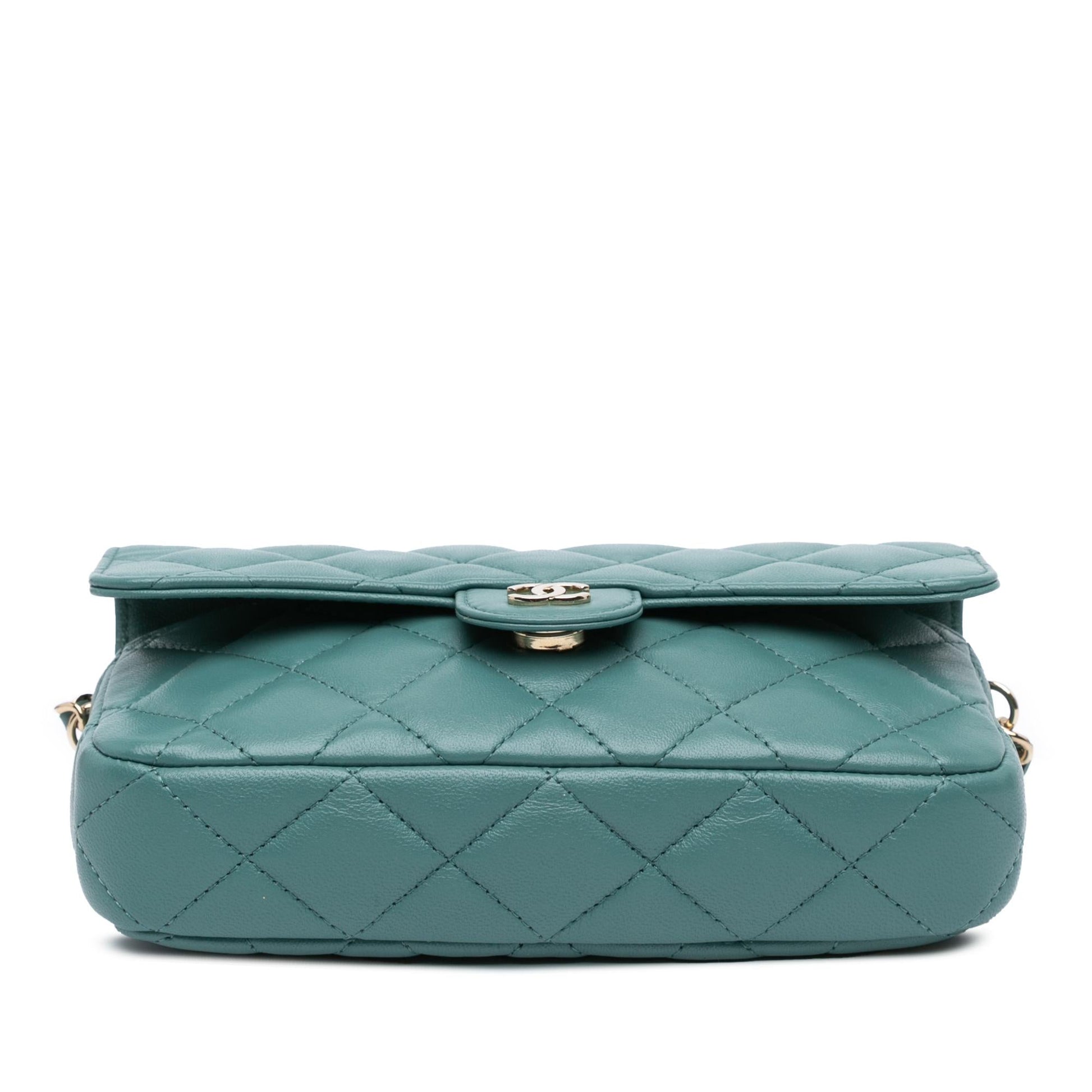 Chanel Quilted Lambskin Flap Phone Holder SHG-LPbK3B Handbag