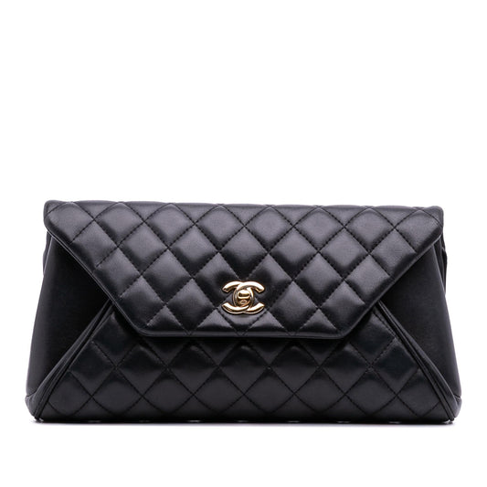 Chanel Quilted Lambskin Fold Up Again Clutch Bag